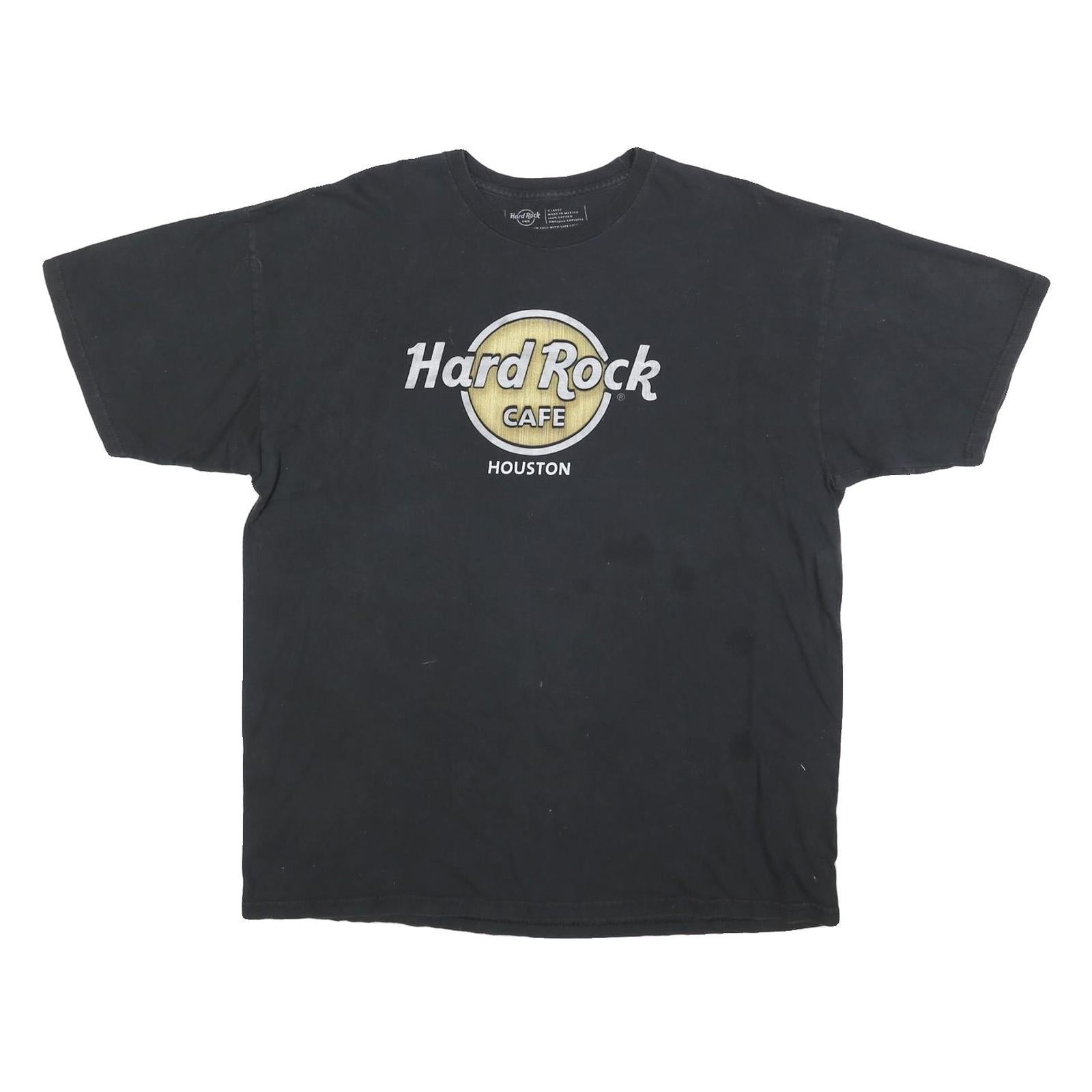 HARD ROCK CAFE Mens Black XL Graphic T-Shirt Short Sleeve Crew Neck Houston Refurbished - N/A refurbished available on Cerqular
