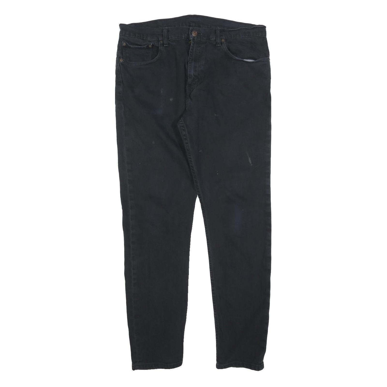 LEVI'S 512 Tapered Mens Jeans Black Regular Denim W36 L32 Distressed Refurbished - N/A refurbished available on Cerqular
