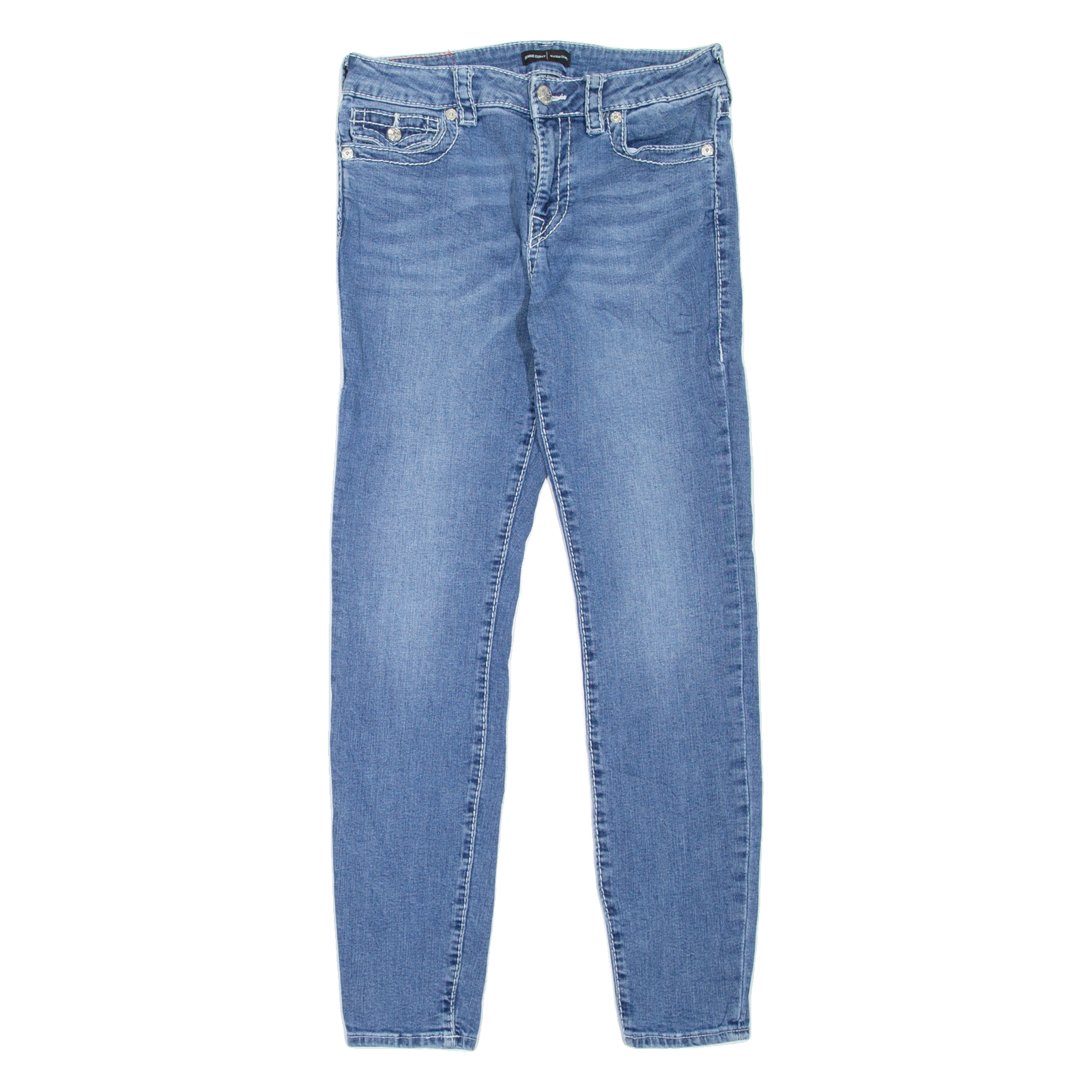 TRUE RELIGION Jennie Curvy Womens Jeans Blue Slim Skinny Stone Wash W28 L28 Refurbished - N/A refurbished available on Cerqular