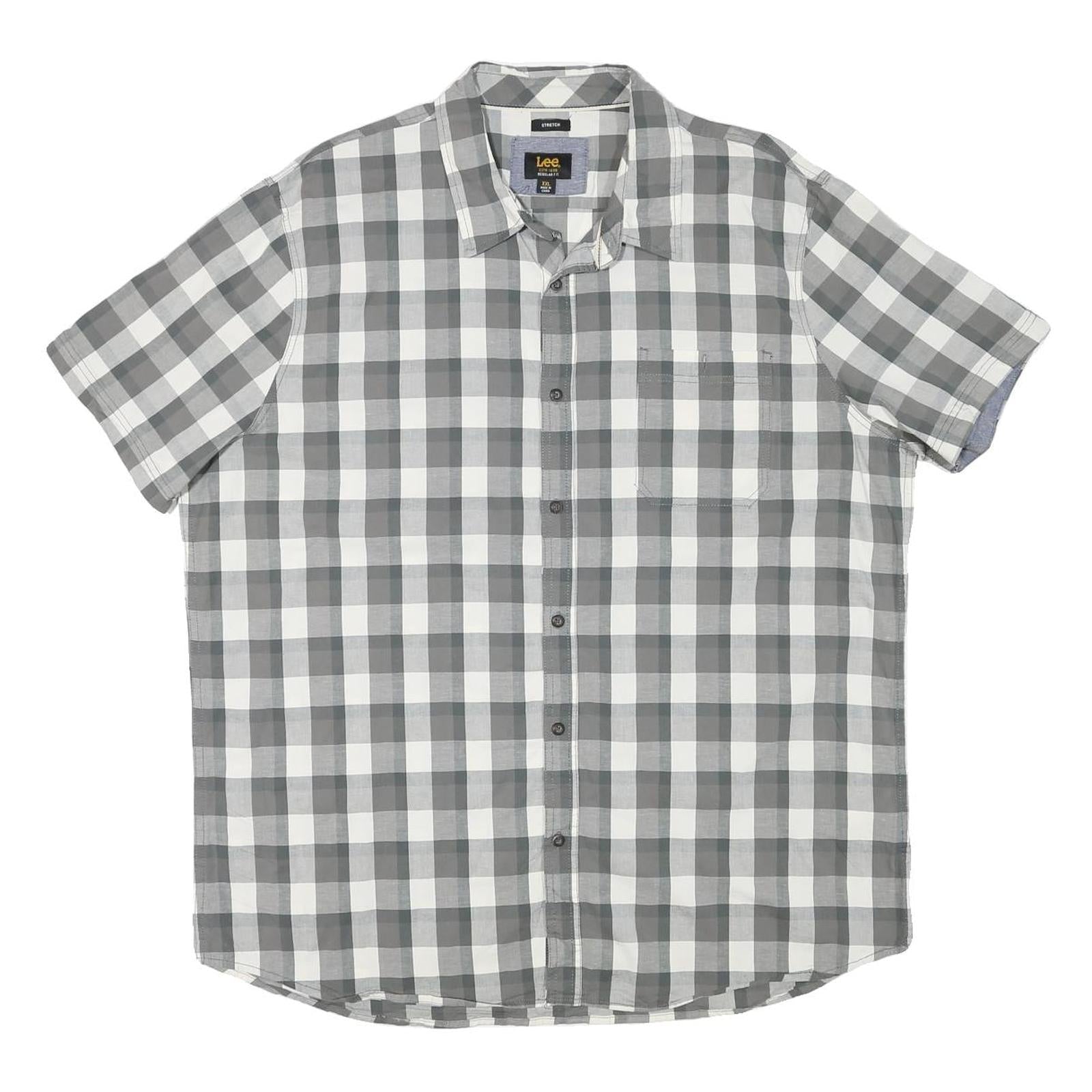 Buy LEE Mens Grey & White Check Shirt 2XL Cotton Blend Short Sleeve Casual Summer Refurbished - $31.19 LEE Mens Grey & White Check Shirt 2XL Cotton Blend Short Sleeve Casual Summer Refurbished - N/A refurbished available on Cerqular