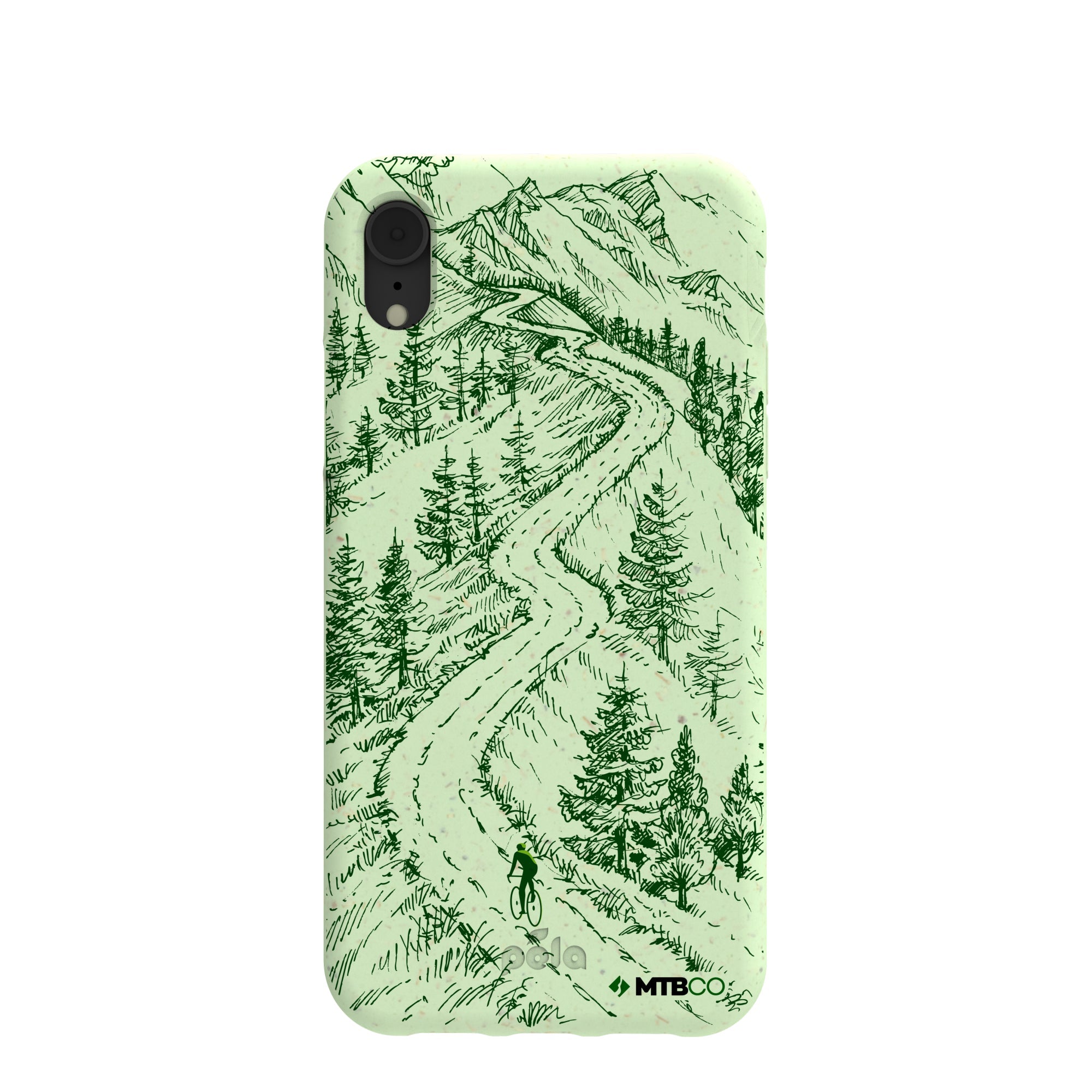 Sage Green Into the Mountains MTBCO iPhone XR Case Refurbished - Pela Case refurbished available on Cerqular