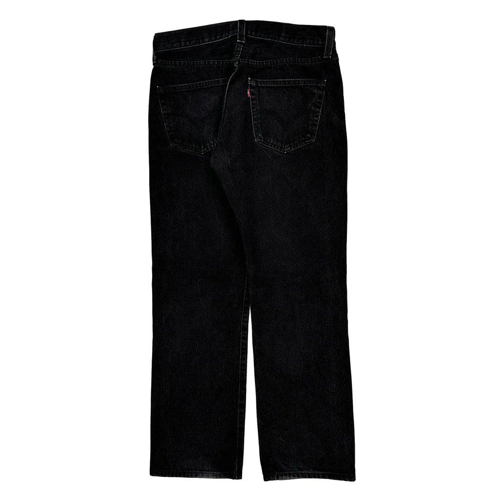 501 Levis Jeans - 32W 30L Black Cotton Refurbished - Thrifted (note: this is a term often used to describe second- refurbished available on Cerqular