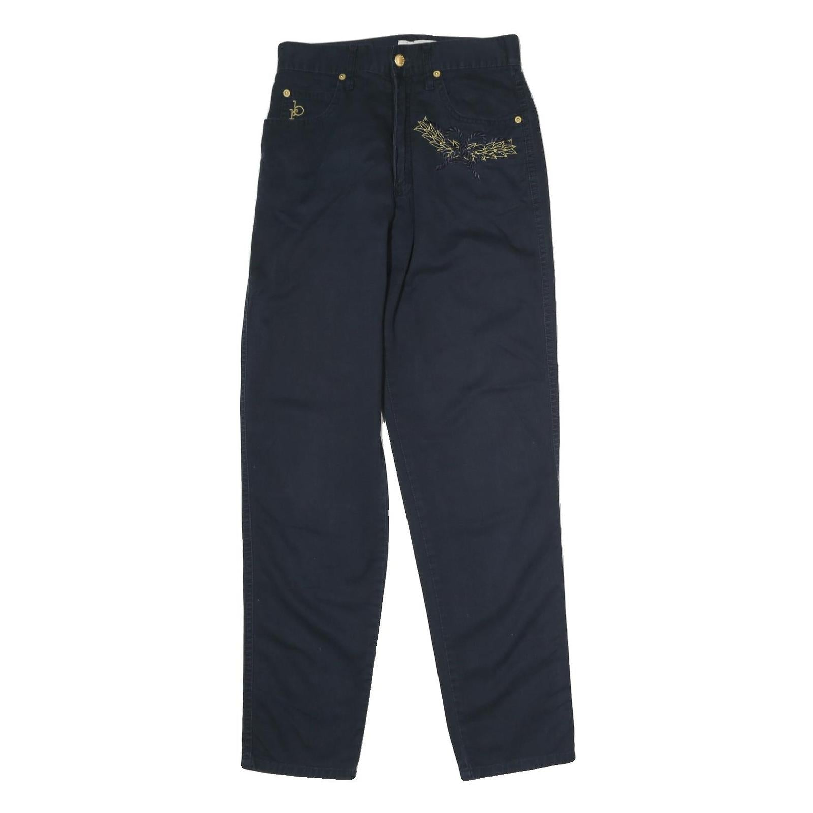 Buy ROCCOBARROCO Womens Cotton Navy Blue Regular Fit Straight Leg Trousers W26 L30 Refurbished - $23.39 ROCCOBARROCO Womens Cotton Navy Blue Regular Fit Straight Leg Trousers W26 L30 Refurbished - N/A refurbished available on Cerqular