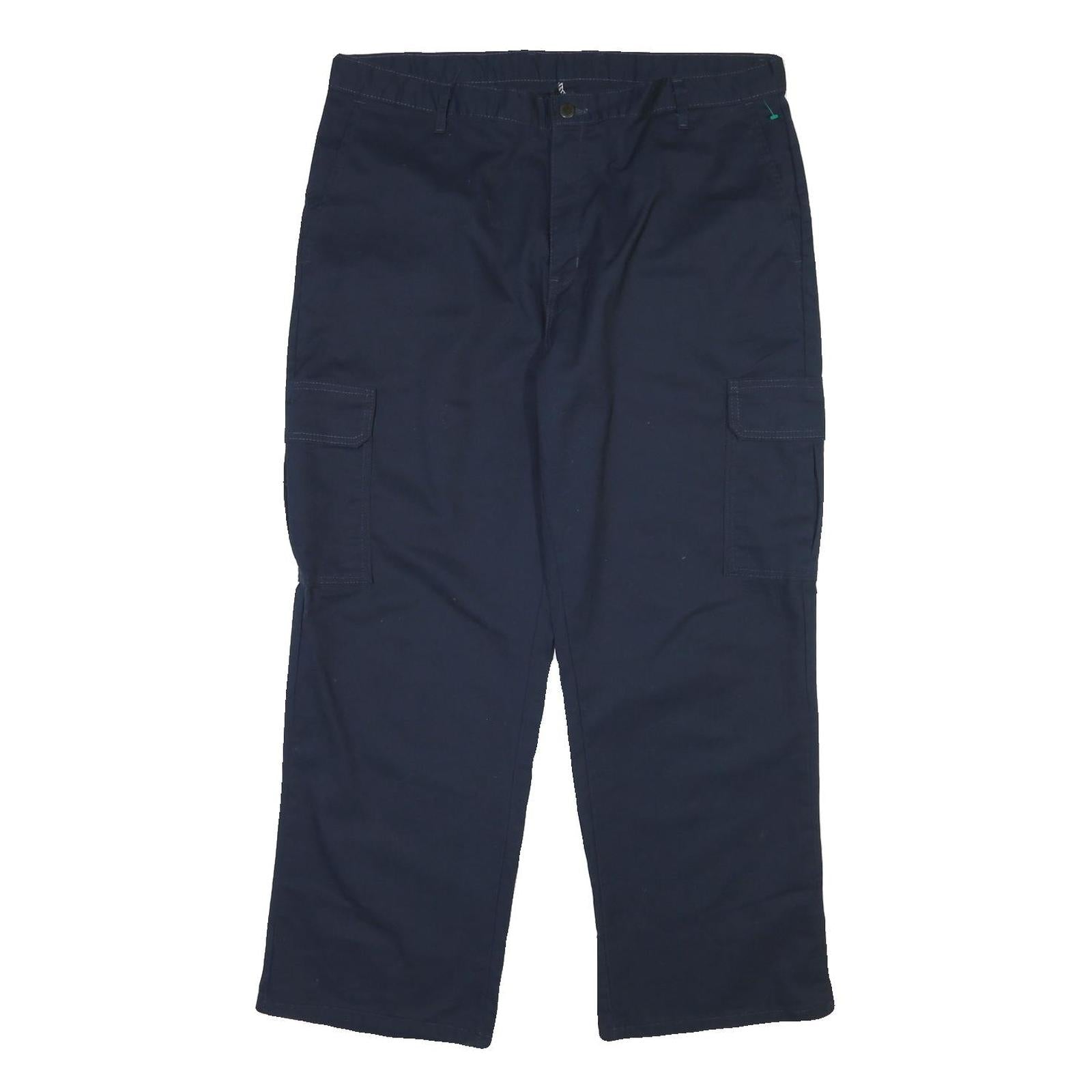 DICKIES Mens Cotton Blend Navy Regular Fit Straight Leg Trousers W40 L30 Refurbished - N/A refurbished available on Cerqular