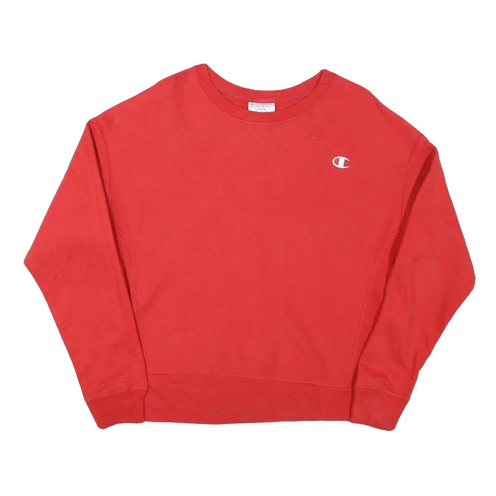 Buy CHAMPION Womens Red Crew Neck L Sweatshirt Cotton Blend Logo Casual Pullover Refurbished - $29.89 CHAMPION Womens Red Crew Neck L Sweatshirt Cotton Blend Logo Casual Pullover Refurbished - N/A refurbished available on Cerqular