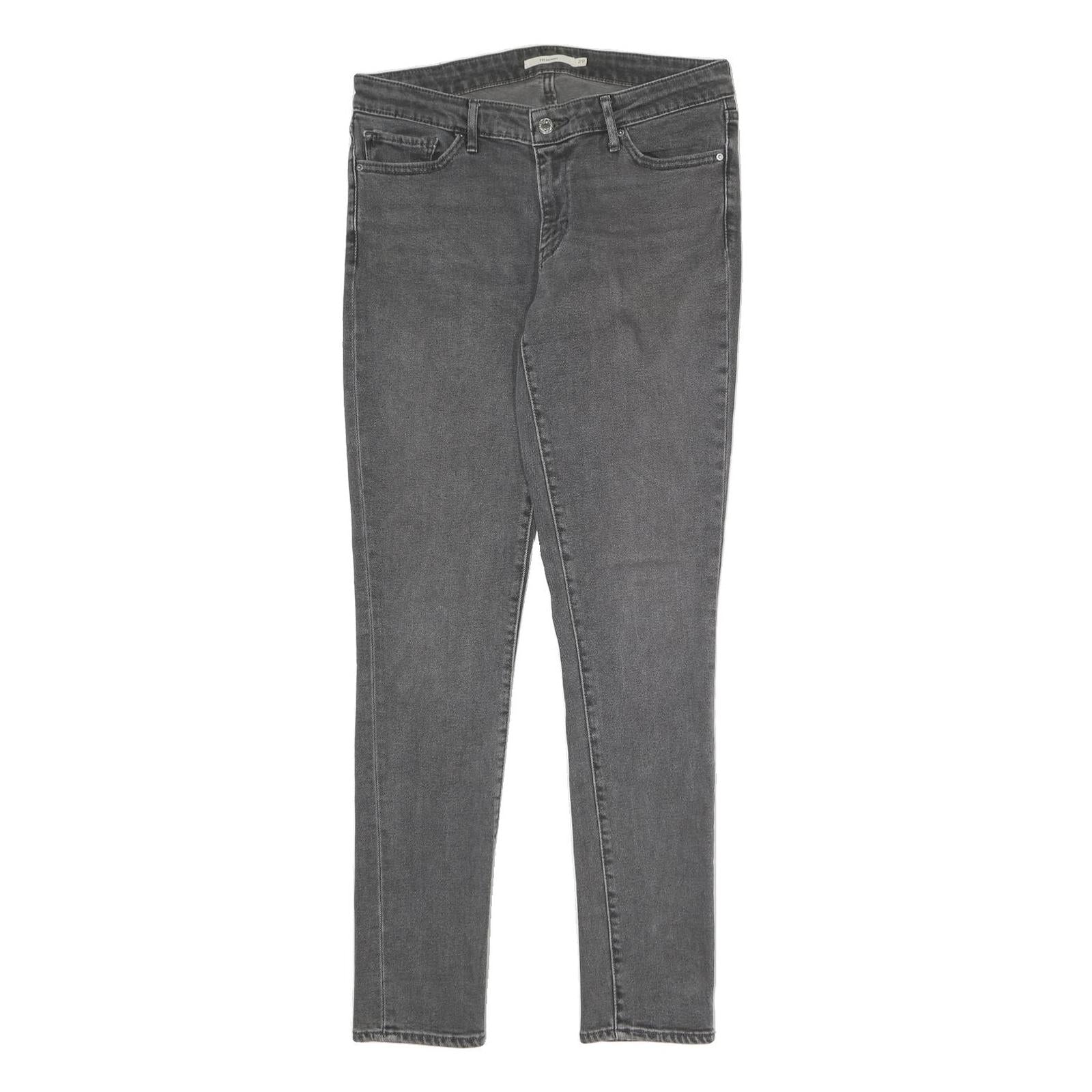 LEVI'S 711 Skinny Womens Jeans Grey Slim Denim Medium W29 L30 Stretch Cotton Refurbished - N/A refurbished available on Cerqular