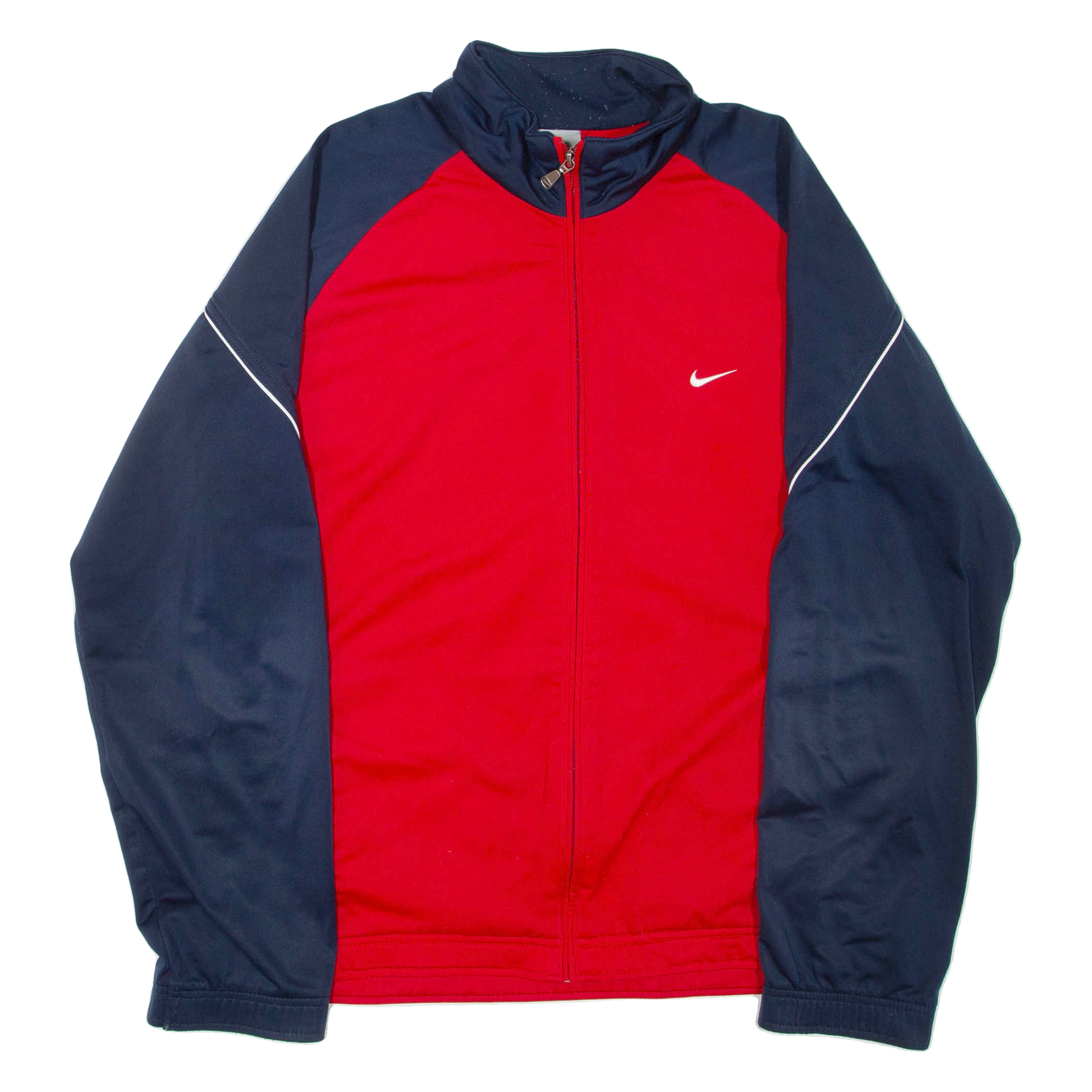 NIKE Mens Track Jacket Red Colourblock L Refurbished - N/A refurbished available on Cerqular