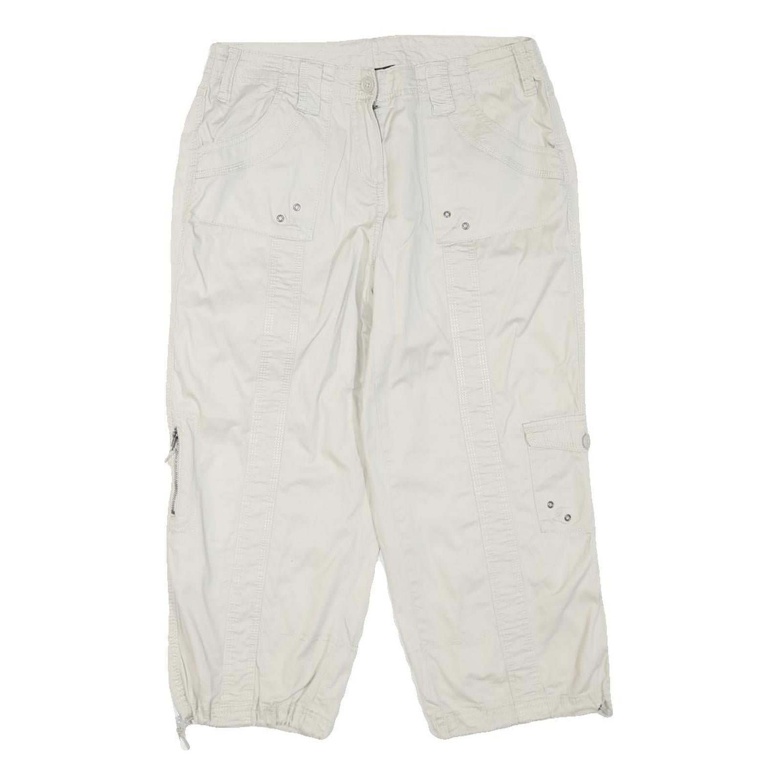STYLE&CO Womens Cotton Blend White Regular Fit Cargo Trousers W32 L21 Refurbished - N/A refurbished available on Cerqular