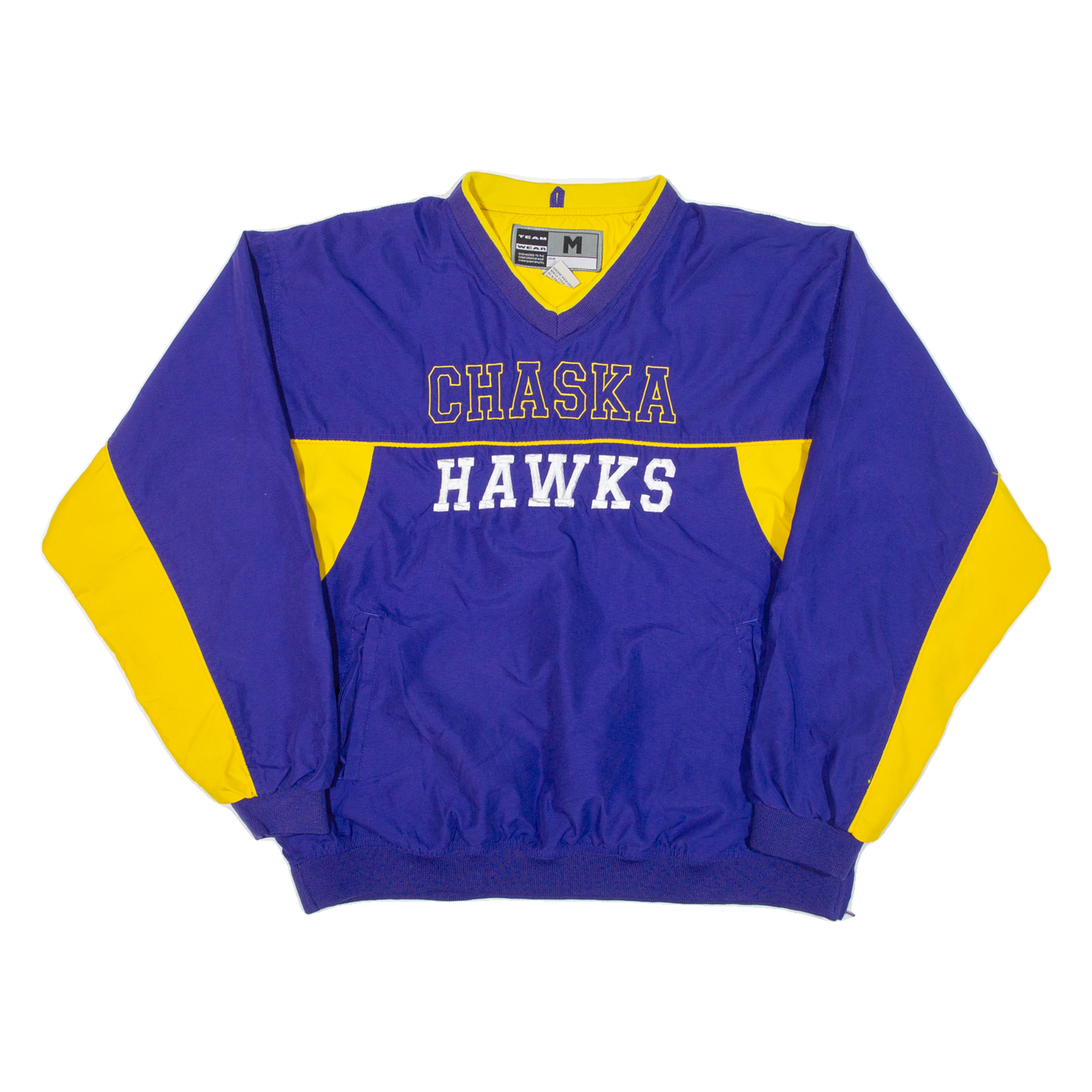 TEAM WEAR Chaska Hawks Mens Sweatshirt Blue V-Neck USA M Refurbished - N/A refurbished available on Cerqular