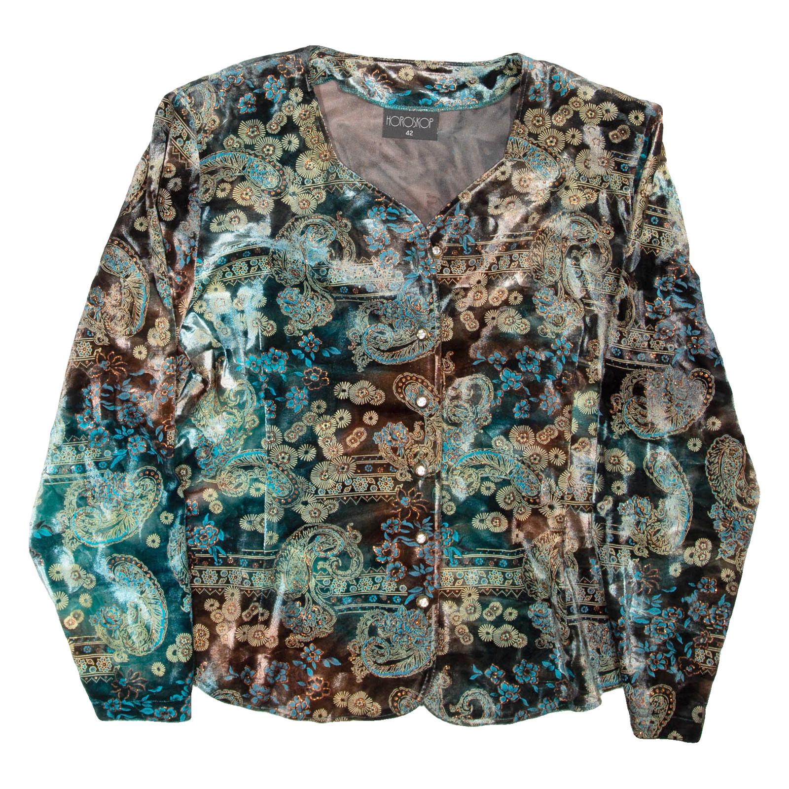 HOROSCOP Lightweight Womens Jacket Green Paisley M Refurbished - N/A refurbished available on Cerqular