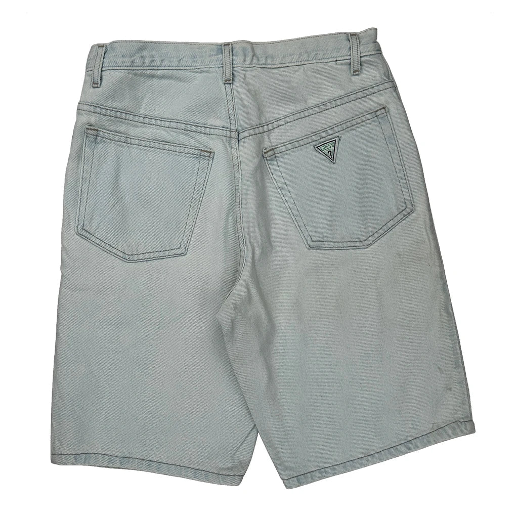 Buy Made In USA Guess Denim Shorts - 29W UK 12 Light Wash Denim Refurbished - $57.61 Made In USA Guess Denim Shorts - 29W UK 12 Light Wash Denim Refurbished - Thrifted (note: this is a term often used to describe second- refurbished available on Cerqular