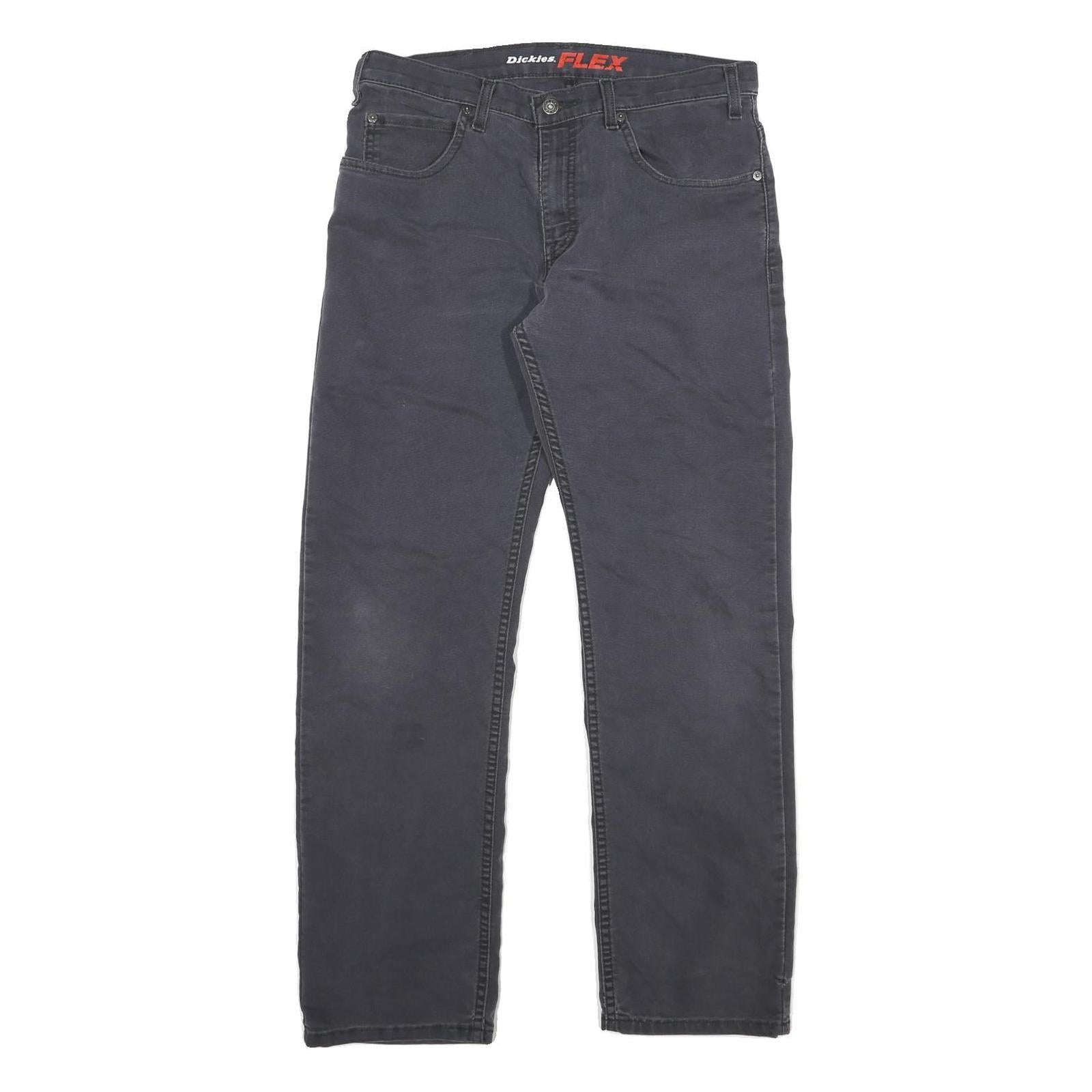 DICKIES Mens Jeans Black Regular Straight Denim W32 L30 Workwear Zip Closure Refurbished - N/A refurbished available on Cerqular