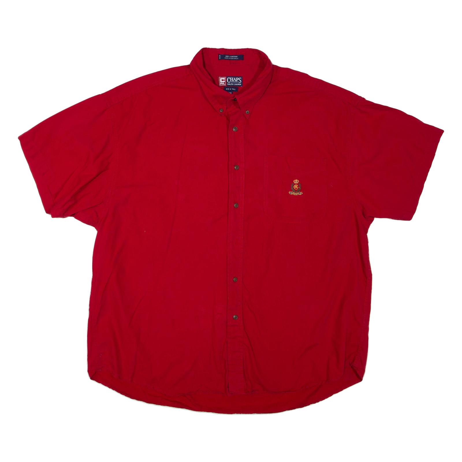 CHAPS Big And Tall Mens Plain Shirt Red 2XL Refurbished - N/A refurbished available on Cerqular