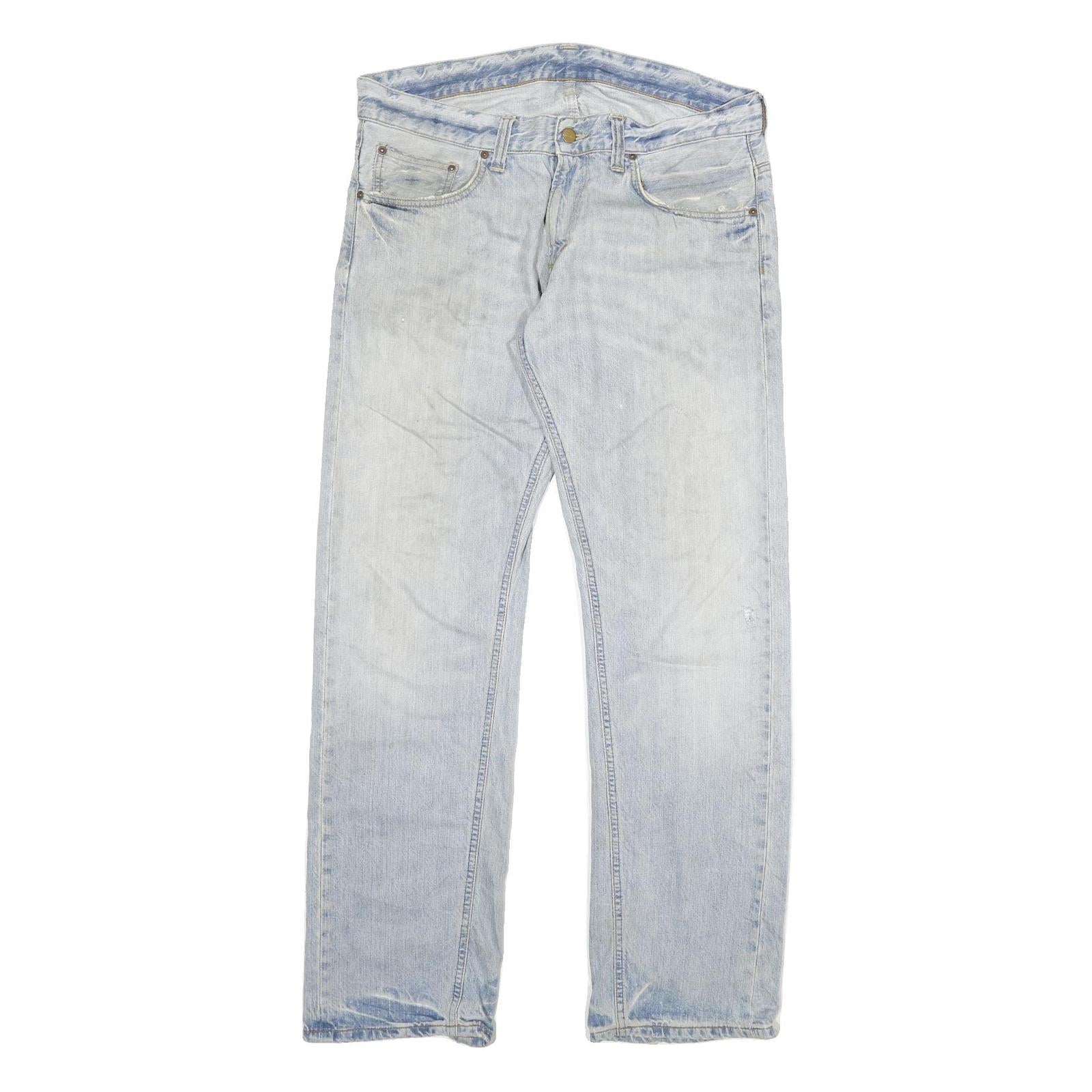 CARHARTT Mens Regular Fit Blue Cotton Blend Straight Leg Trousers W34 L34 Refurbished - N/A refurbished available on Cerqular