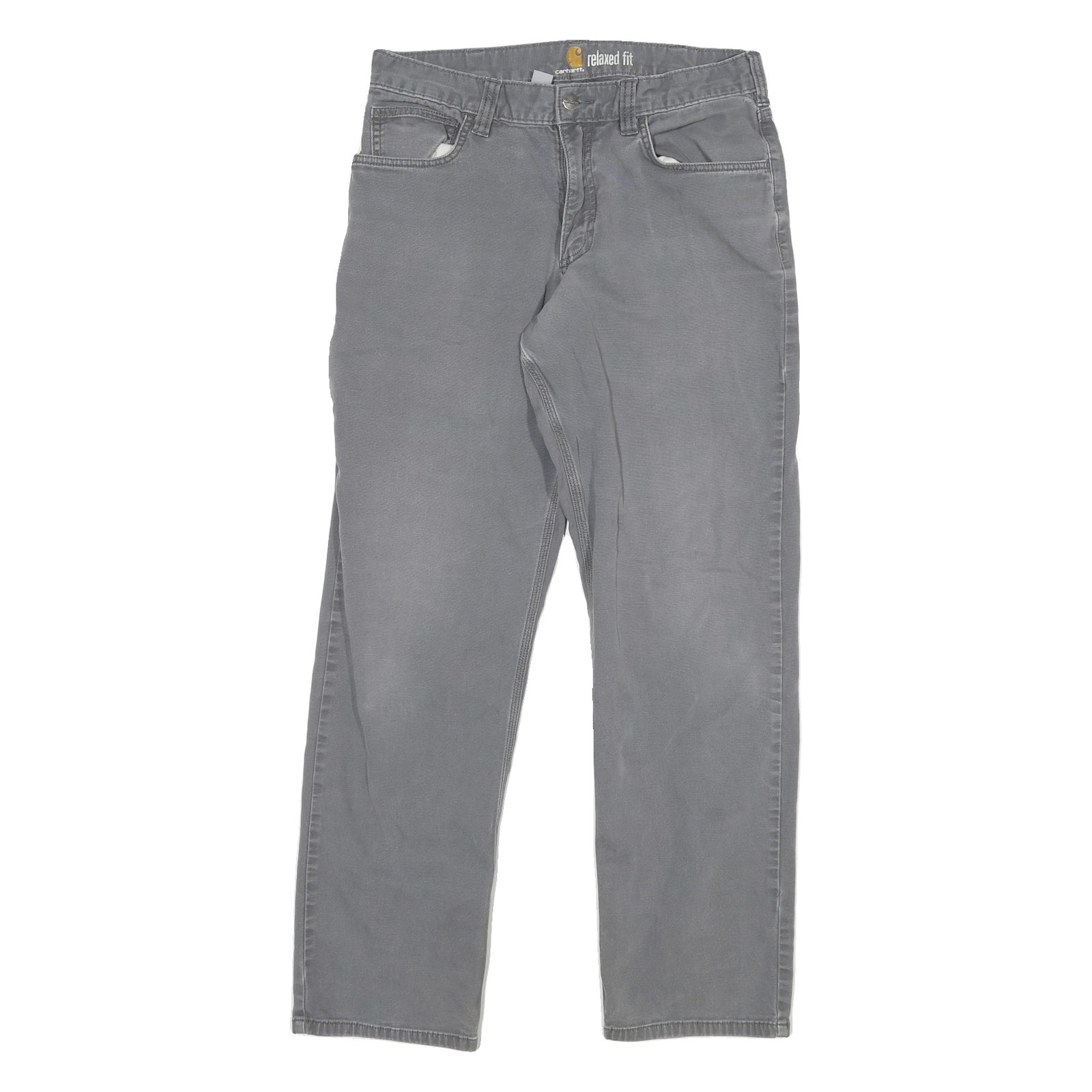 CARHARTT Mens Grey Relaxed Straight Denim Medium Wash W30 L29 Durable Workwear Refurbished - N/A refurbished available on Cerqular