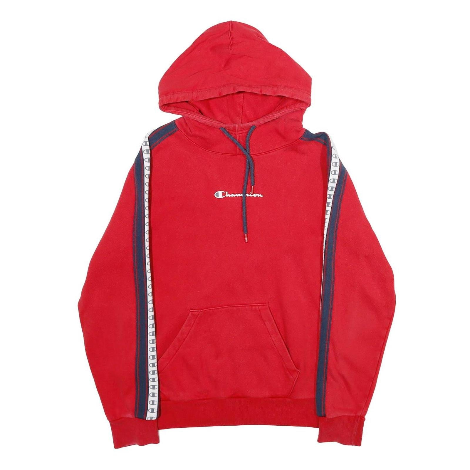 Buy CHAMPION Mens Red Hoodie S Cotton Blend Pullover Logo Tape Stripe Refurbished - $29.89 CHAMPION Mens Red Hoodie S Cotton Blend Pullover Logo Tape Stripe Refurbished - N/A refurbished available on Cerqular