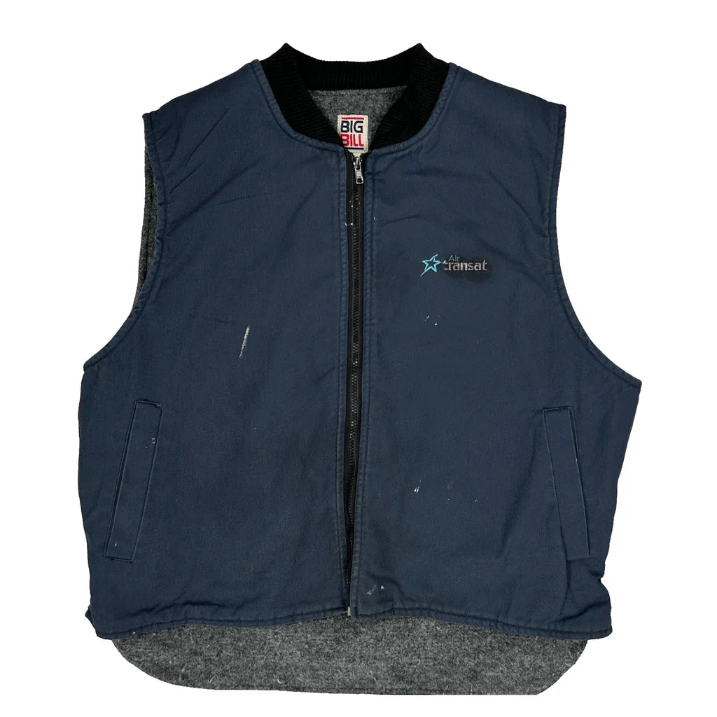 Big Bill Gilet - XL Blue Polyester Refurbished - Thrifted (note: this is a term often used to describe second- refurbished available on Cerqular