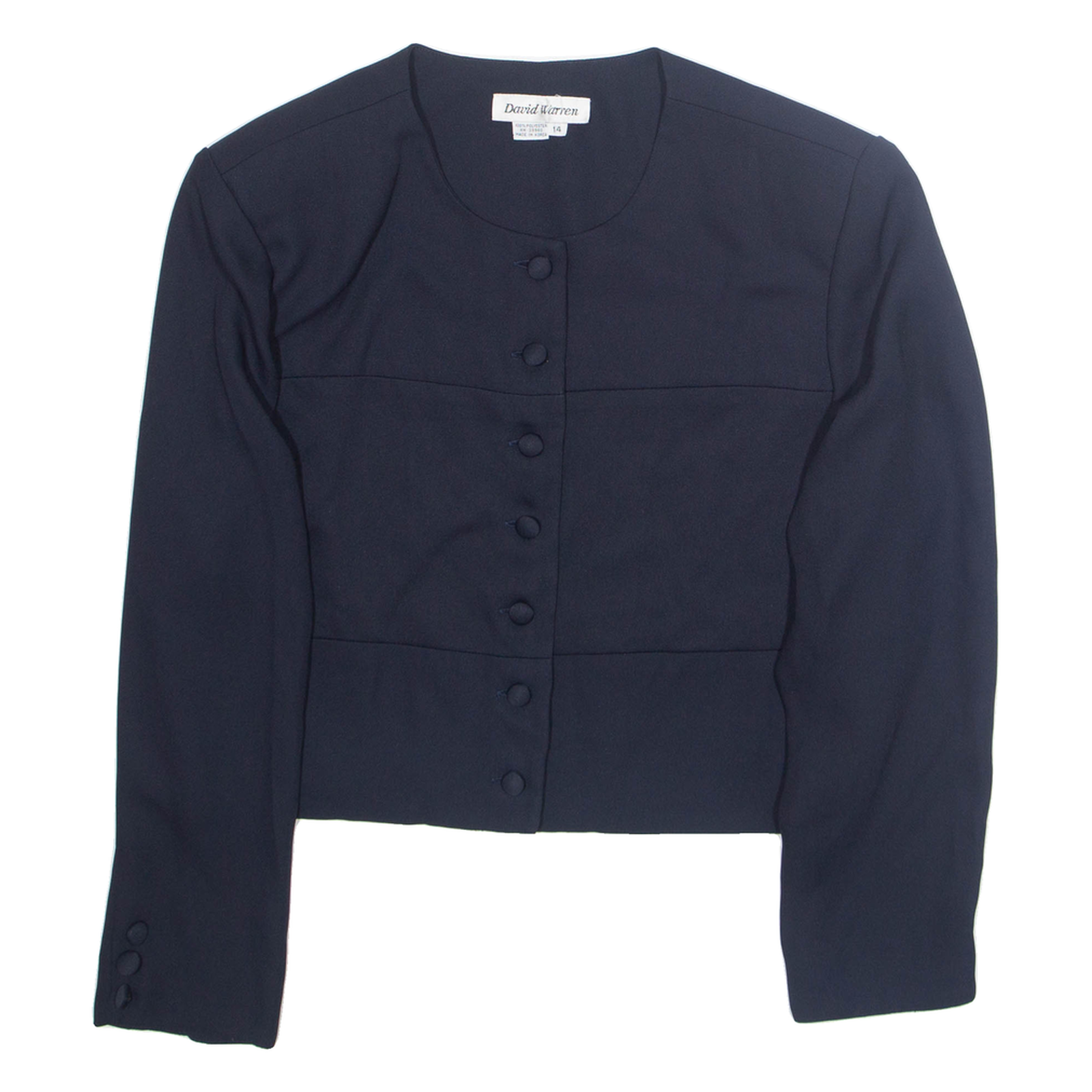 DAVID WARREN Womens Blazer Jacket Blue M Refurbished - N/A refurbished available on Cerqular
