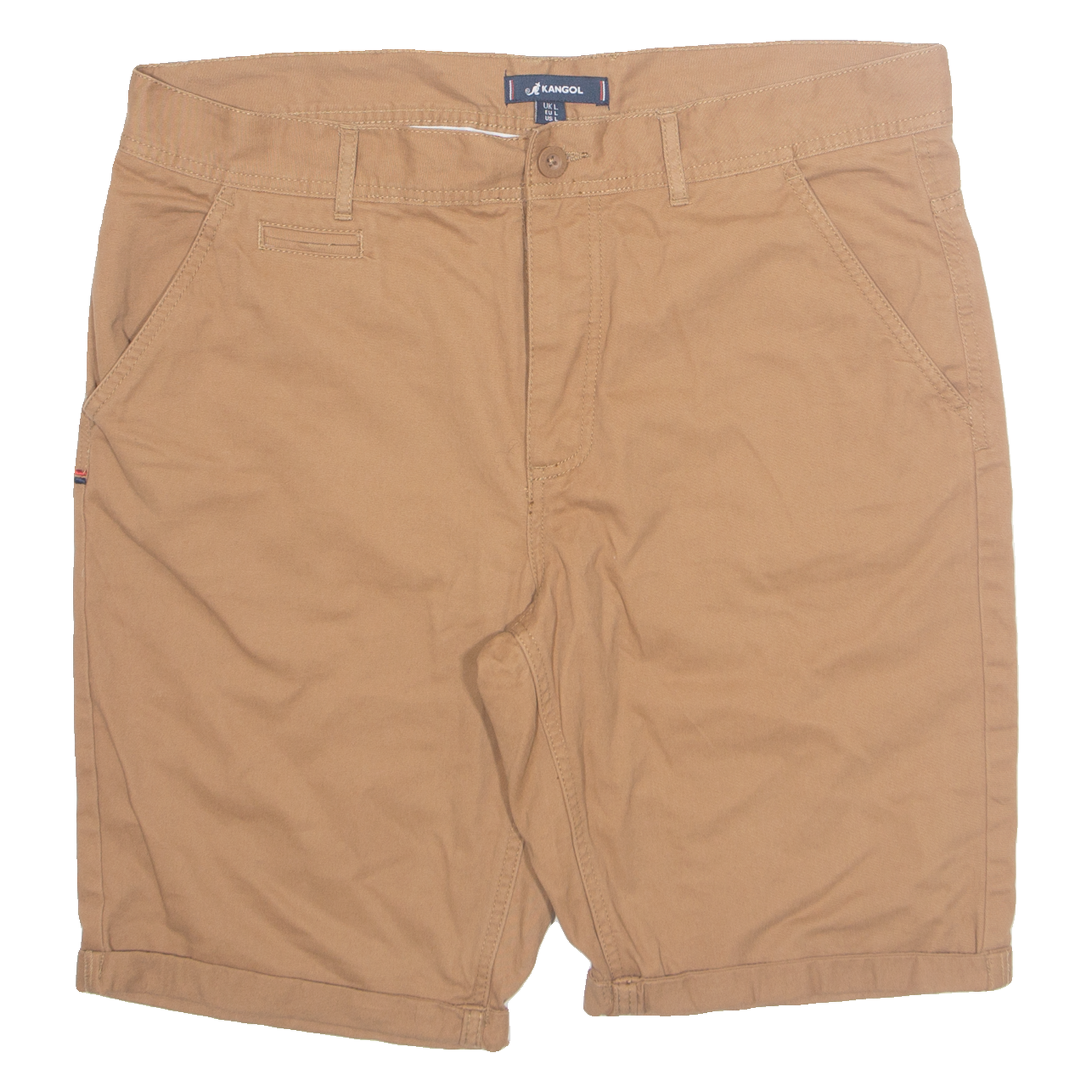 KANGOL Mens Chino Shorts Brown L W38 Refurbished - N/A refurbished available on Cerqular
