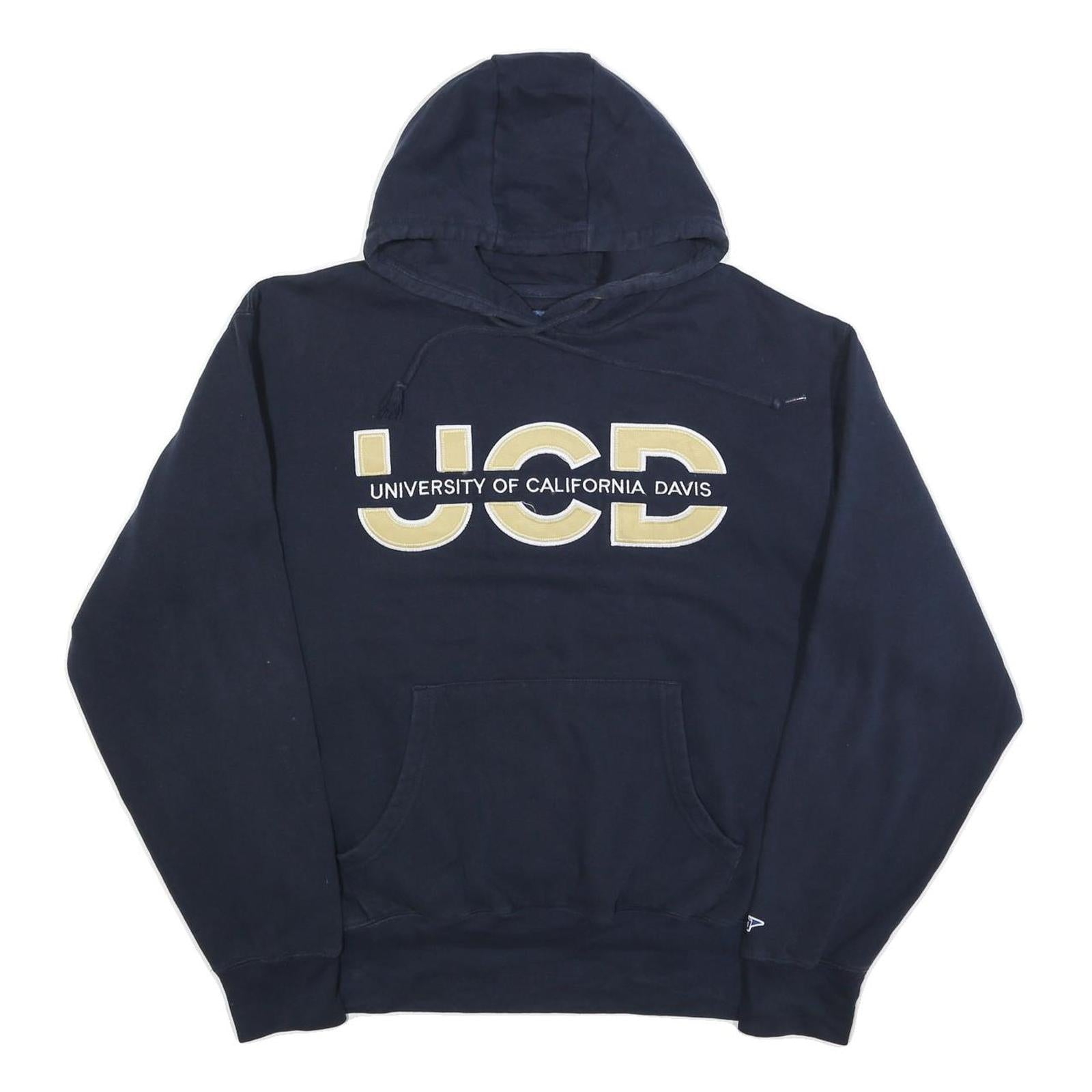 BLUE 84 Mens Navy University Of California Davis Pullover Hoodie M Cotton Blend Refurbished - N/A refurbished available on Cerqular