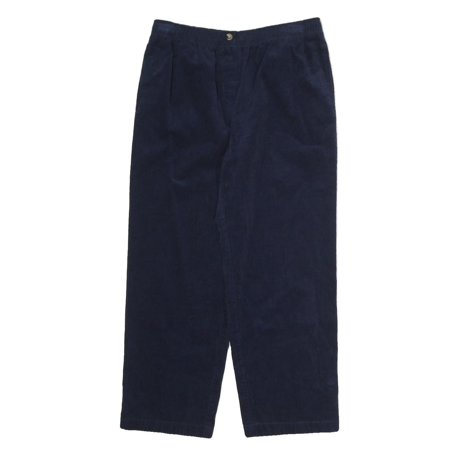APPLESEEDS Womens Cotton Navy Blue Regular Leg Trousers W28 L25 Zip Closure Refurbished - N/A refurbished available on Cerqular