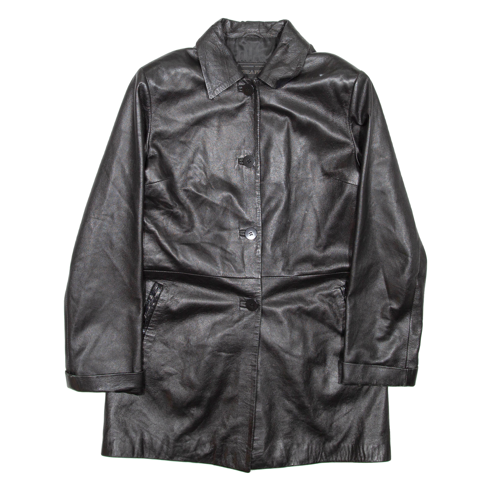 VERA PELLE Womens Jacket Black Leather L Refurbished - N/A refurbished available on Cerqular