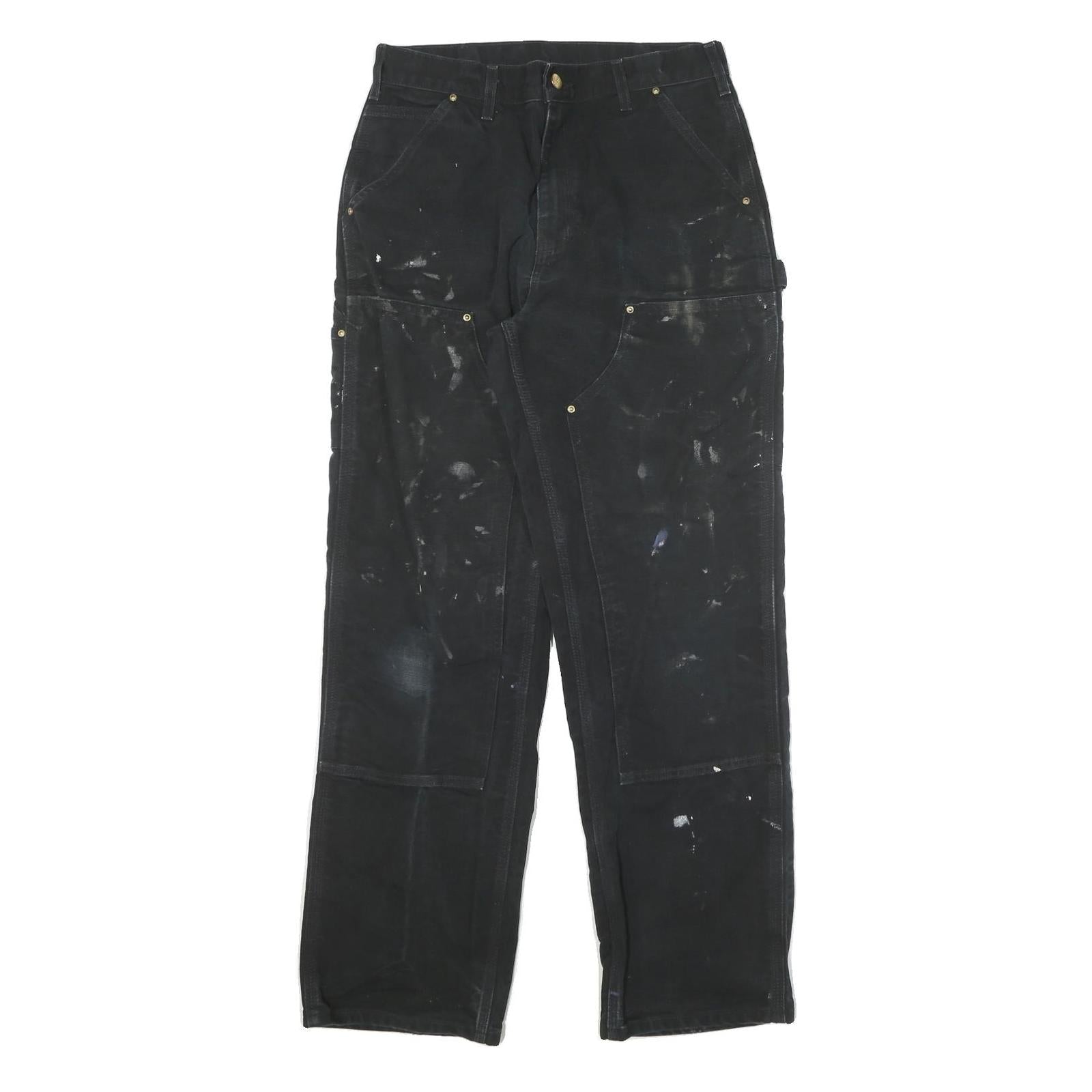 CARHARTT Mens Relaxed Black Denim Jeans W30 L31 Workwear Zip Closure Refurbished - N/A refurbished available on Cerqular