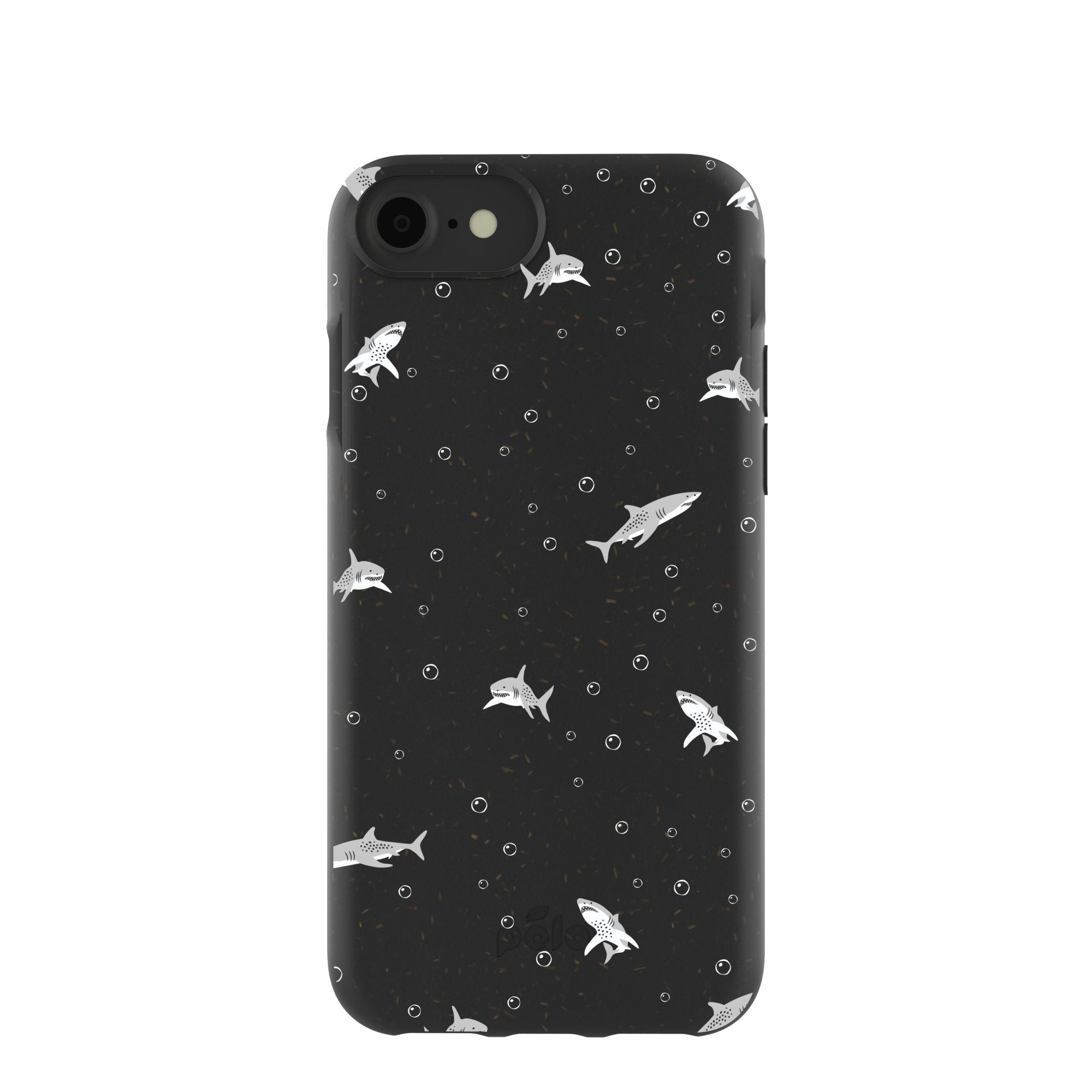 Black Lil Sharks iPhone 6/6s/7/8/SE Case Refurbished - Pela Case refurbished available on Cerqular