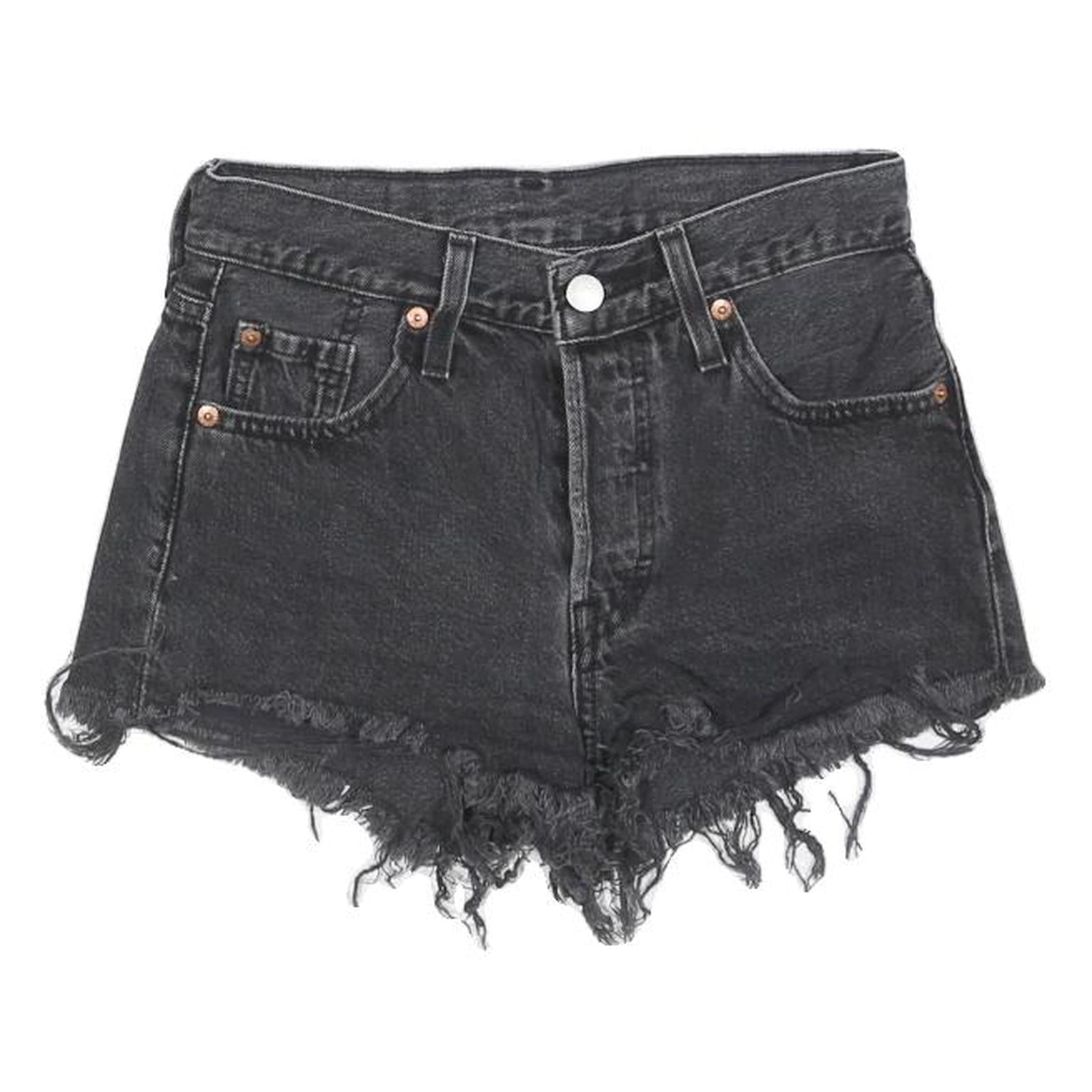 Buy LEVI'S Womens Black Denim Cut-Off Shorts S W26 Frayed Hem Casual Summer Refurbished - $25.99 LEVI'S Womens Black Denim Cut-Off Shorts S W26 Frayed Hem Casual Summer Refurbished - N/A refurbished available on Cerqular