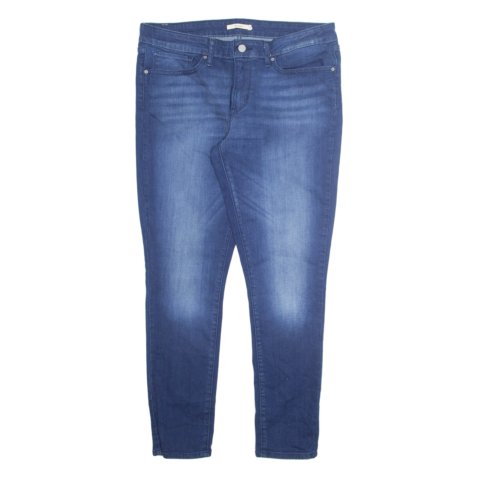 LEVI'S Womens Jeans Blue Regular Skinny Stone Wash W33 L28 Refurbished - N/A refurbished available on Cerqular