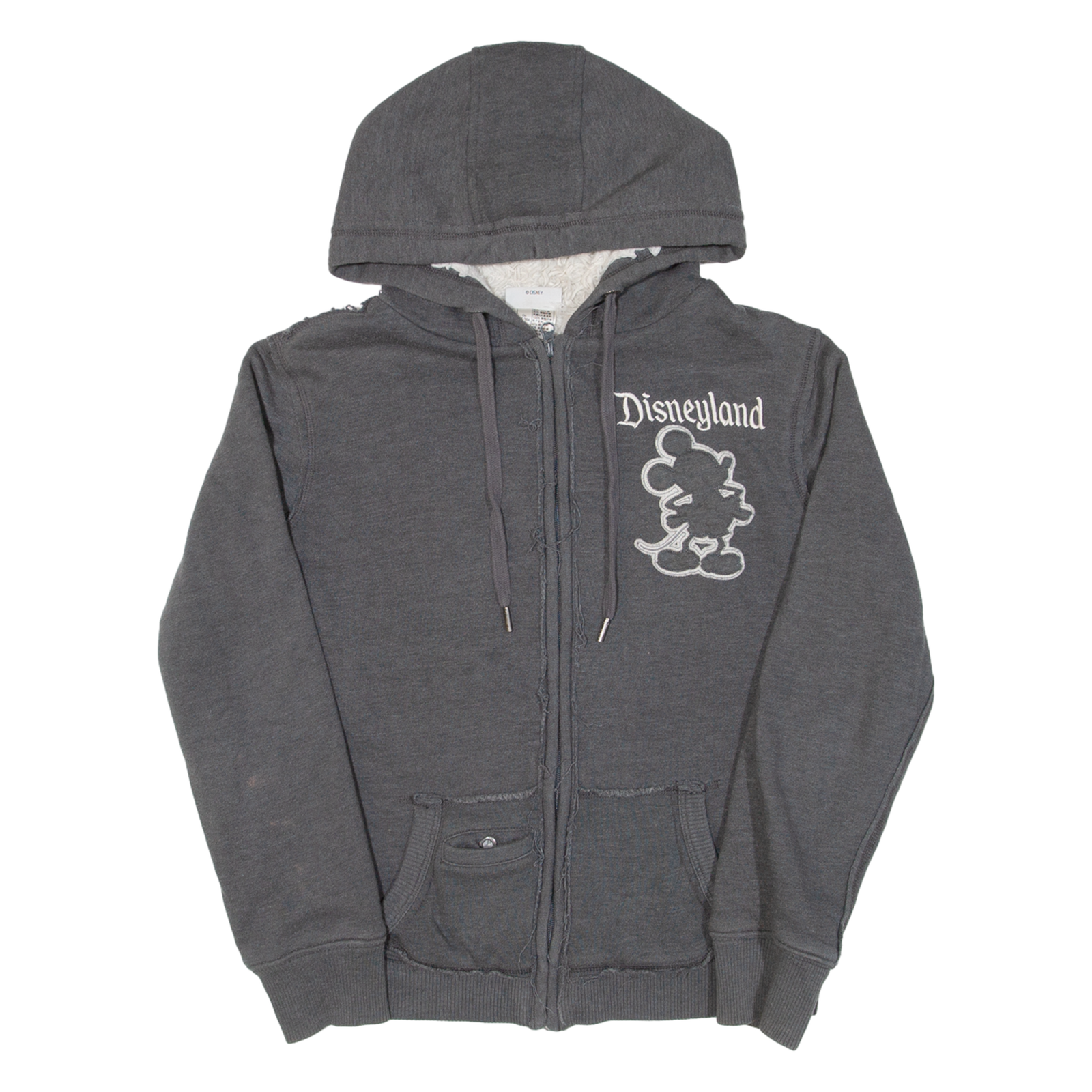 DISNEY Mickey Mouse Womens Grey Hoodie Full Zip S Refurbished - N/A refurbished available on Cerqular