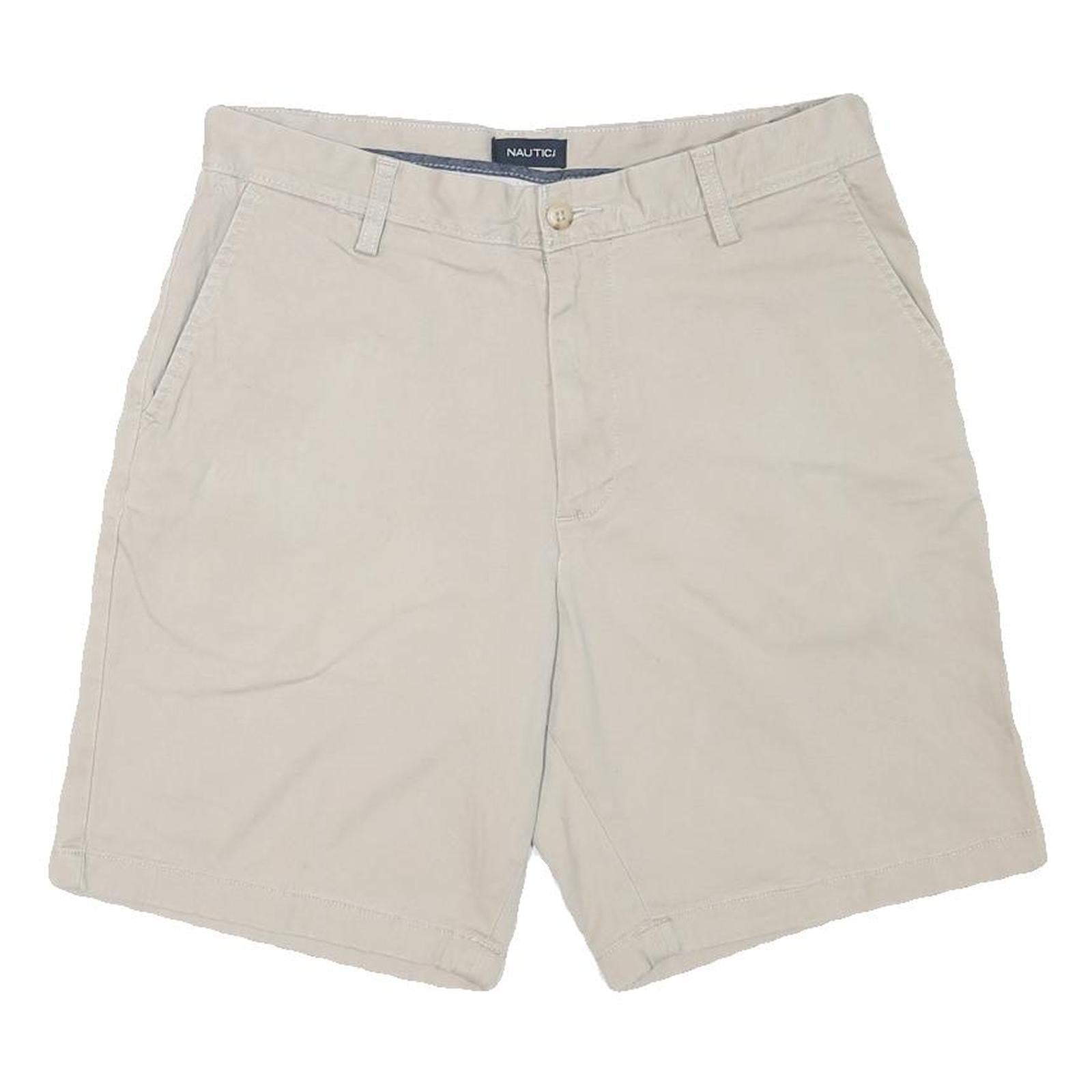 NAUTICA Womens Shorts Beige Casual Plain L W34 Cotton Blend Classic Fit Refurbished - N/A refurbished available on Cerqular