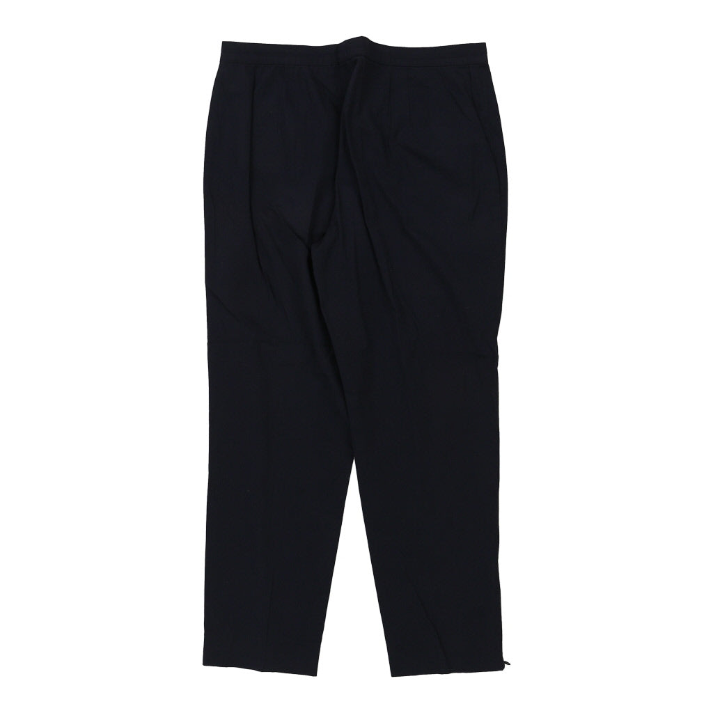 Elena Miro Trousers - 30W UK 10 Navy Cotton Refurbished - Thrifted (note: this is a term often used to describe second- refurbished available on Cerqular