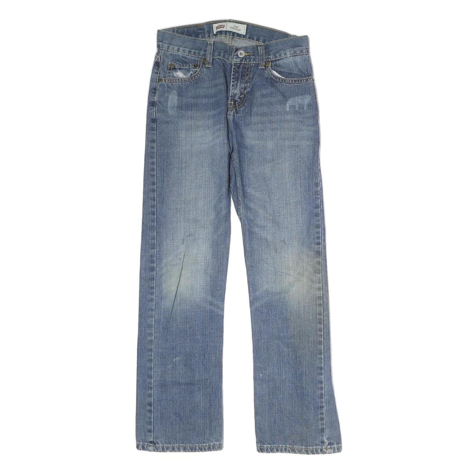 LEVI'S 514 Mens Jeans Blue Regular Straight Denim Medium W27 L27 Classic Fit Refurbished - N/A refurbished available on Cerqular