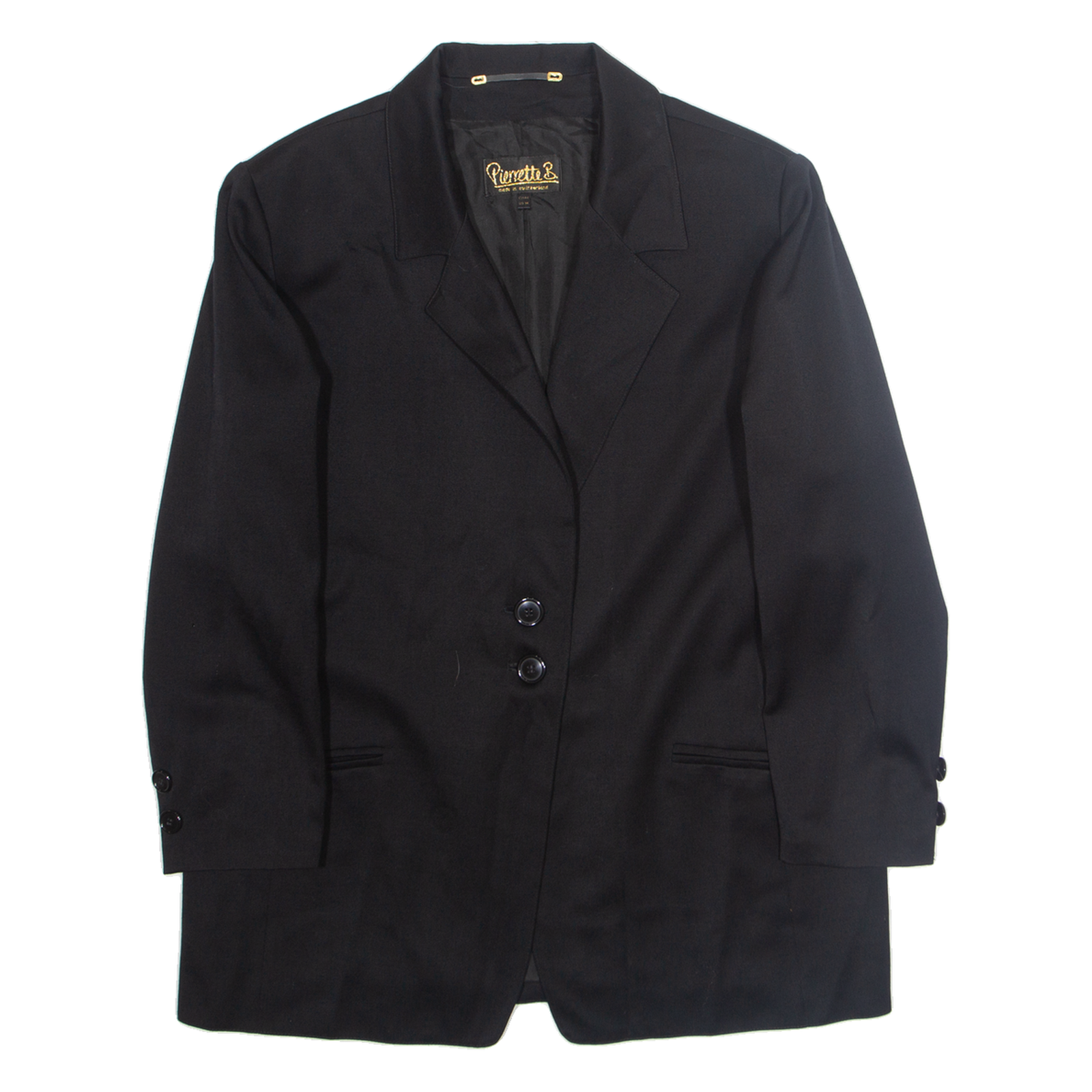 PIERRETTA B Womens Blazer Jacket Black XL Refurbished - N/A refurbished available on Cerqular