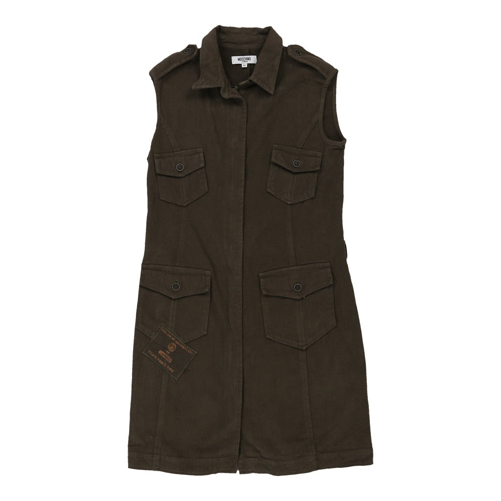 Buy 12-13 Years Moschino Shirt Dress - Medium Brown Cotton | Size: medium Refurbished - $60.83 12-13 Years Moschino Shirt Dress - Medium Brown Cotton | Size: medium Refurbished - N/A (Preloved Designer is not a specific brand, it refurbished available on Cerqular
