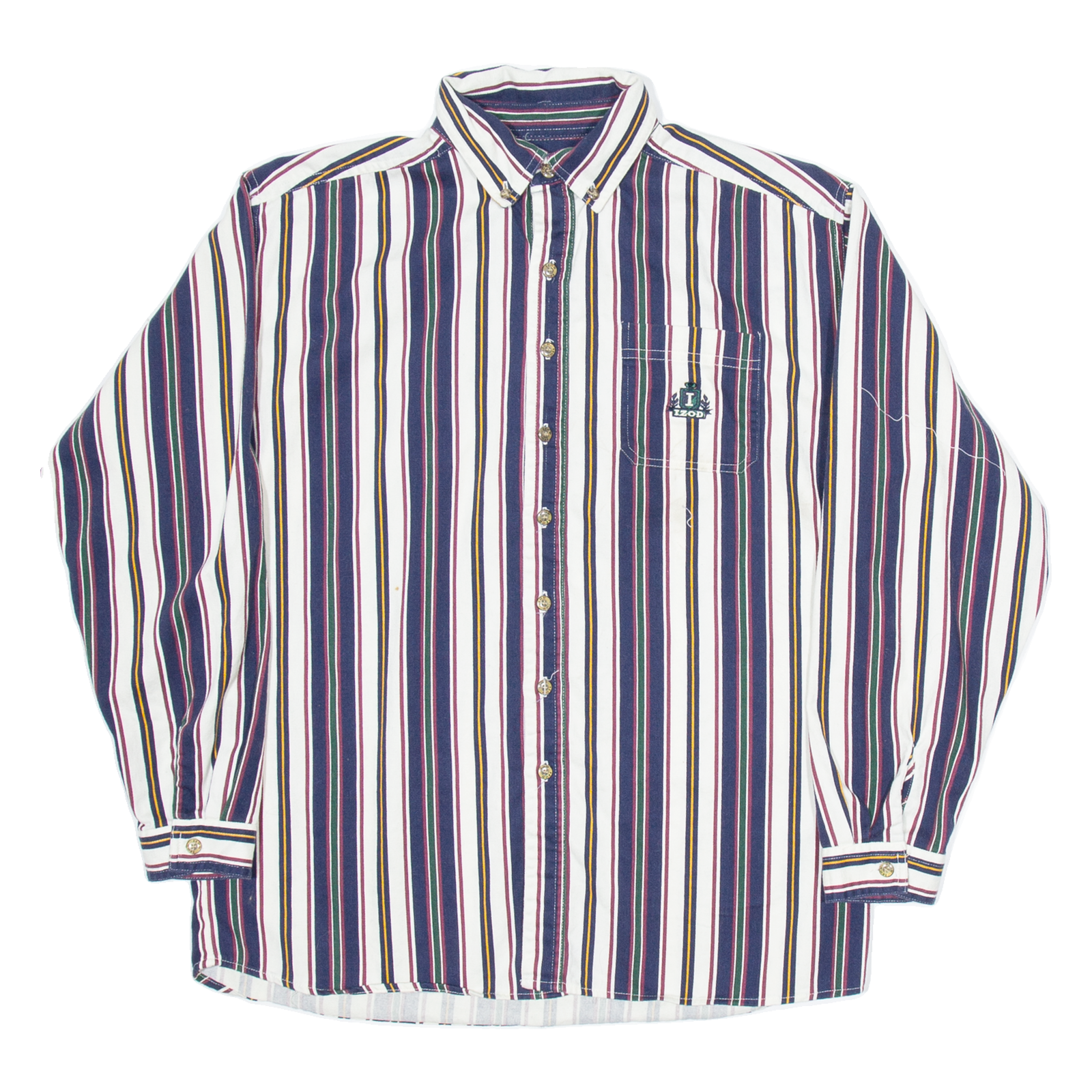 IZOD Mens Shirt White Striped Long Sleeve XL Refurbished - N/A refurbished available on Cerqular