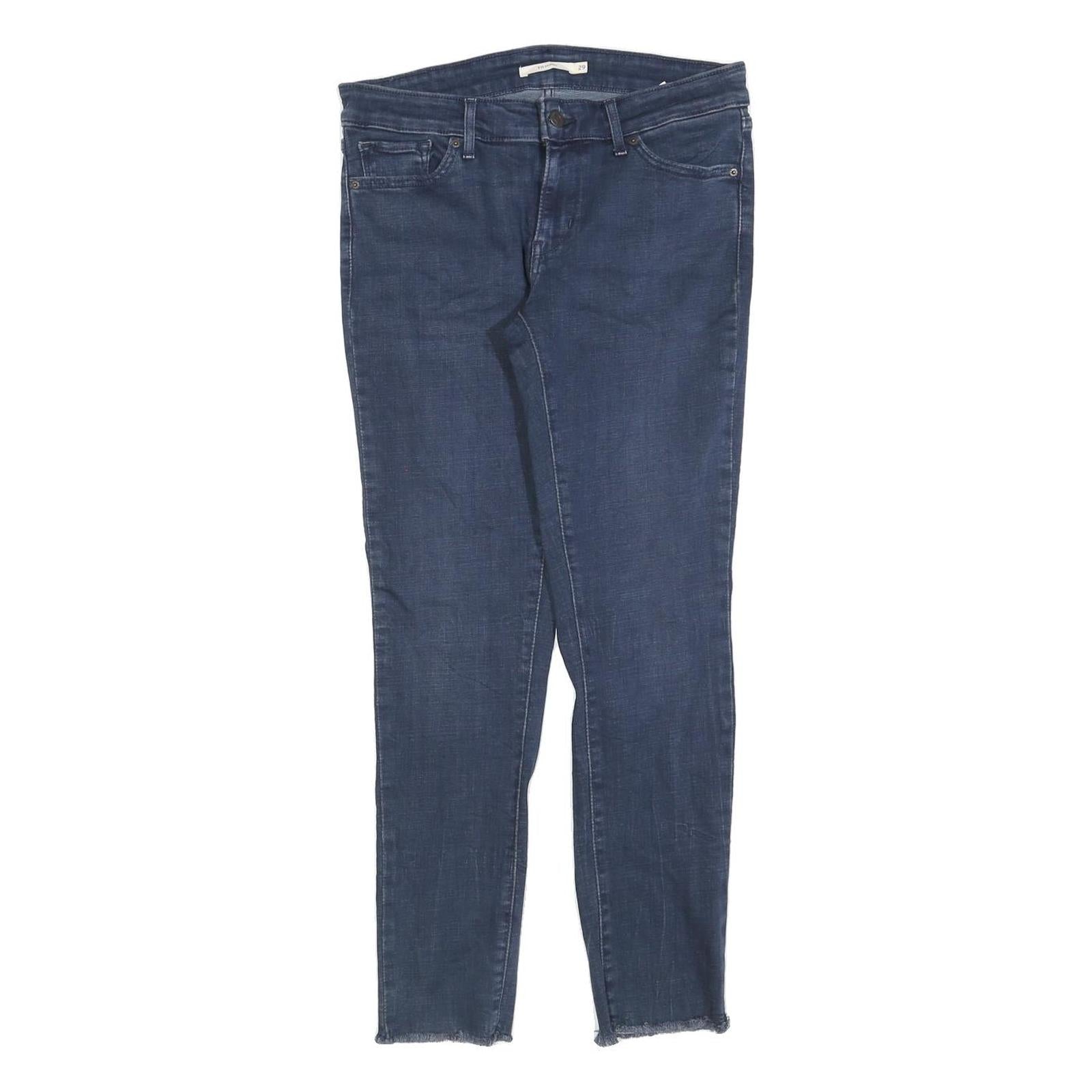 LEVI'S 711 Womens Jeans Blue Slim Skinny Denim Medium W29 L27 Stretch Zip Refurbished - N/A refurbished available on Cerqular