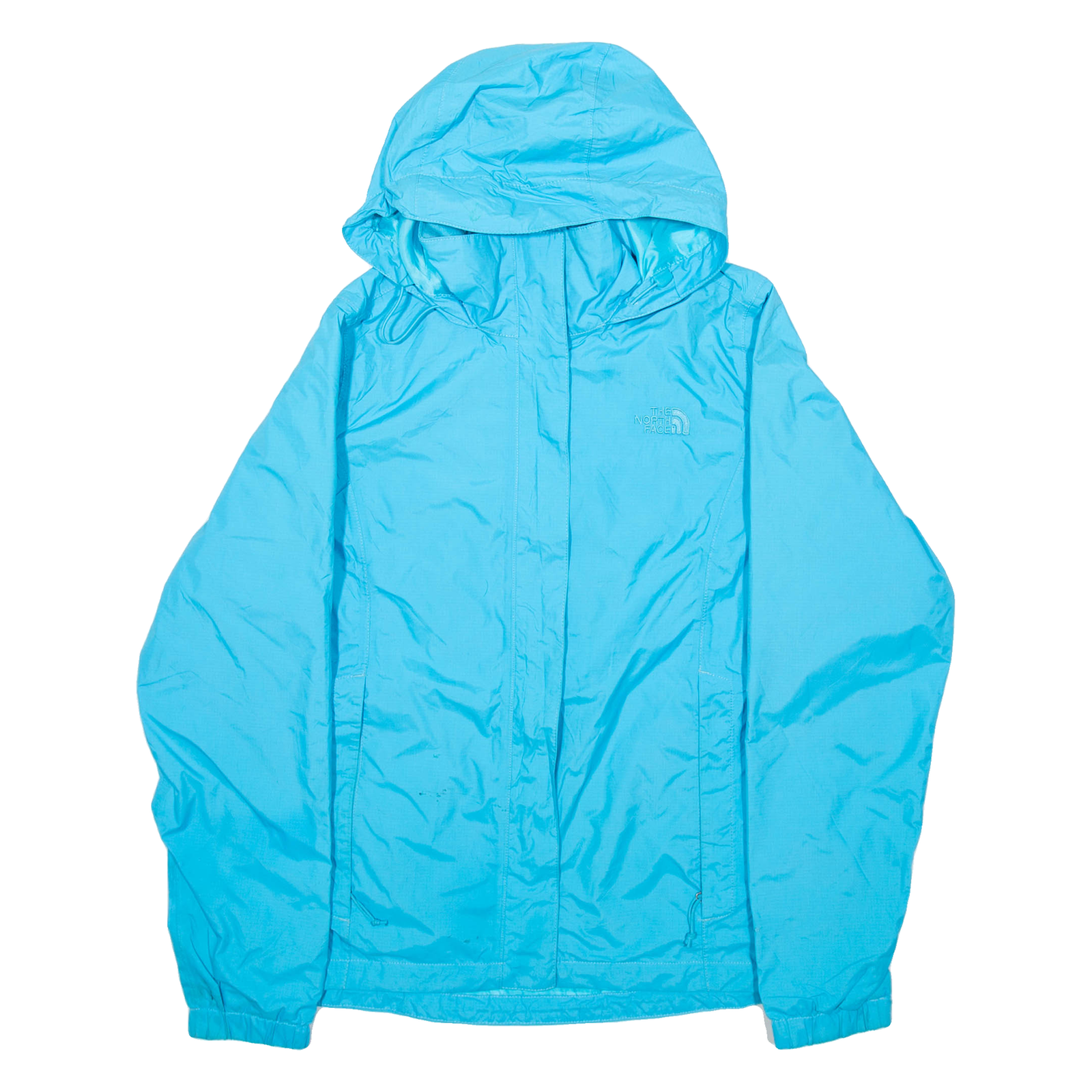THE NORTH FACE Womens Raincoat Blue Nylon Hooded M Refurbished - N/A refurbished available on Cerqular