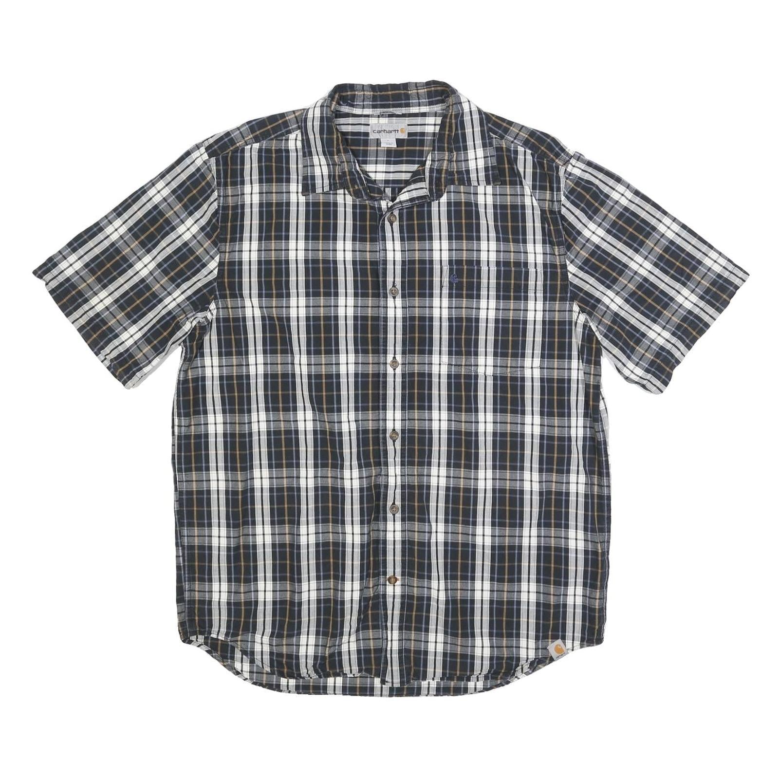 CARHARTT Mens Black & White Check Shirt L Cotton Casual Workwear Button Refurbished - N/A refurbished available on Cerqular