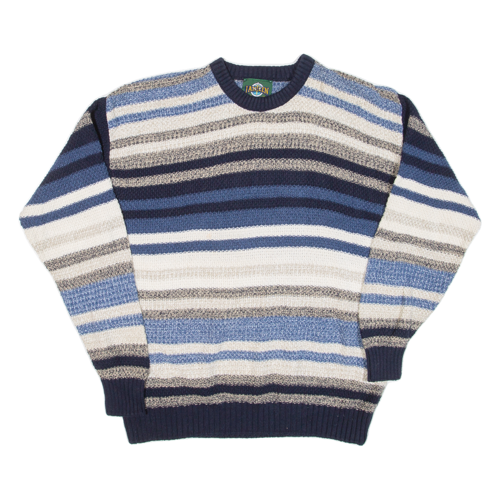 Buy JANTZEN Womens Patterned Jumper Blue Striped 90s Cable Knit M Refurbished - $31.19 JANTZEN Womens Patterned Jumper Blue Striped 90s Cable Knit M Refurbished - N/A refurbished available on Cerqular