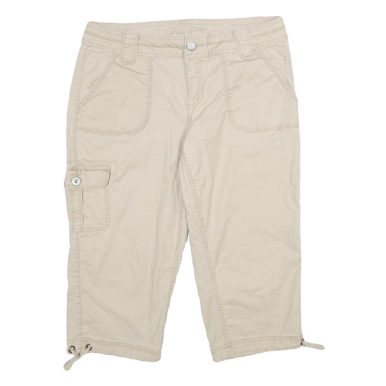 MAURICES Womens Shorts Beige Casual Cargo L W34 Pocket Detail Cotton Blend Refurbished - N/A refurbished available on Cerqular