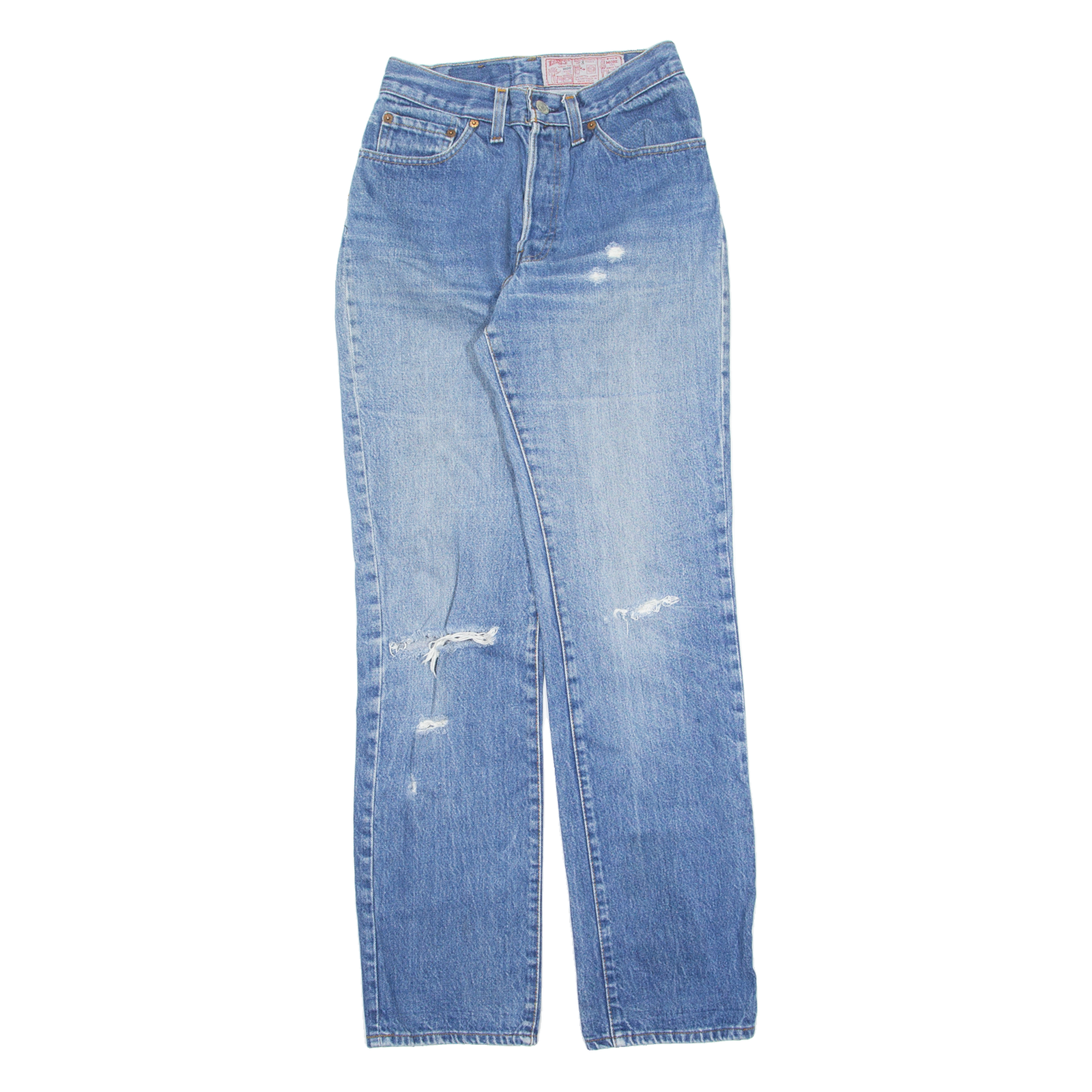 LEVI'S Wash Em' Hot Distressed Womens Jeans Blue Straight 90s W24 L32 Refurbished - N/A refurbished available on Cerqular