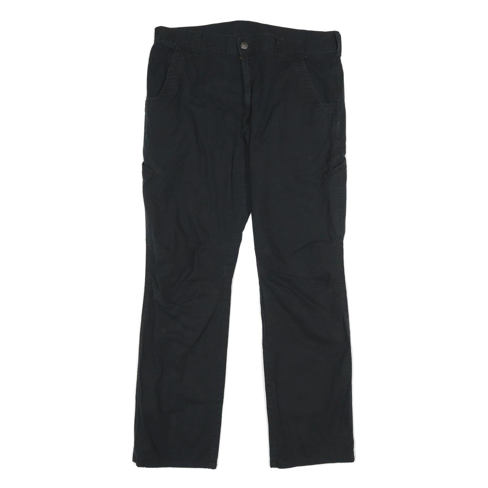 DICKIES Mens Regular Black Cotton Blend Workwear Trousers W34 L32 Zip Closure Refurbished - N/A refurbished available on Cerqular