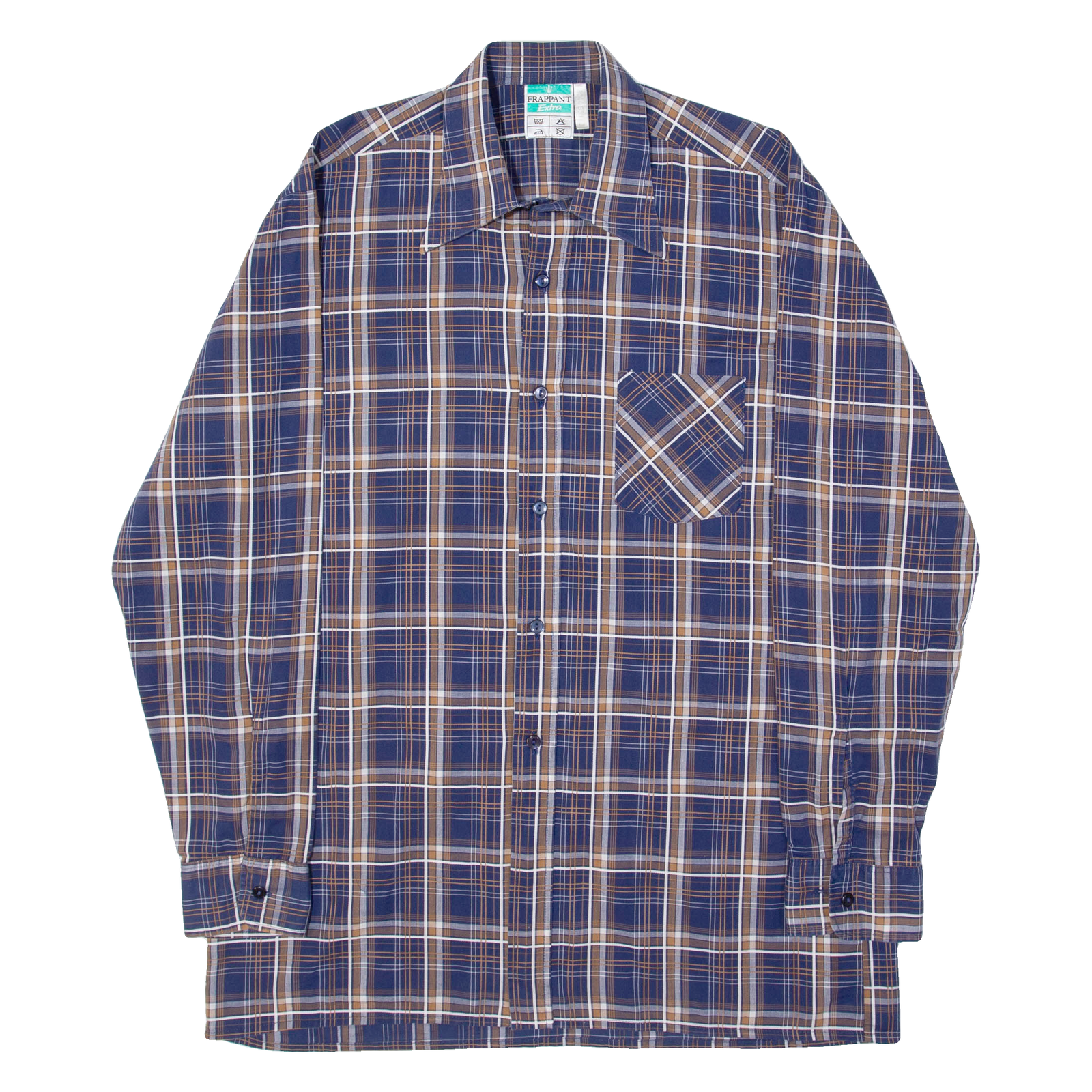 Mens Shirt Blue Plaid Long Sleeve XL Refurbished - N/A refurbished available on Cerqular