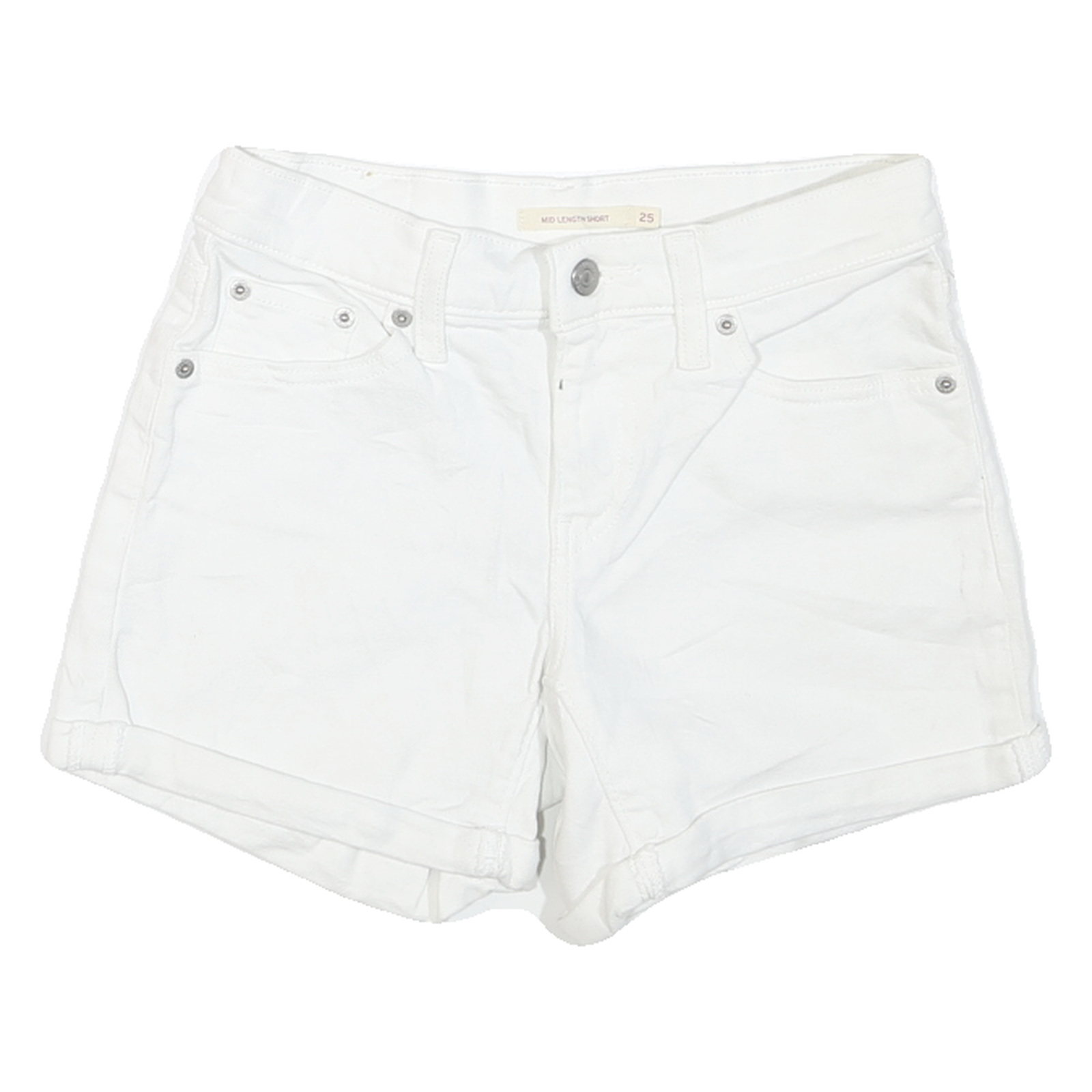 Buy LEVI'S Womens White Casual Denim Shorts XS W25 Mid Length Short Denim Refurbished - $19.49 LEVI'S Womens White Casual Denim Shorts XS W25 Mid Length Short Denim Refurbished - N/A refurbished available on Cerqular