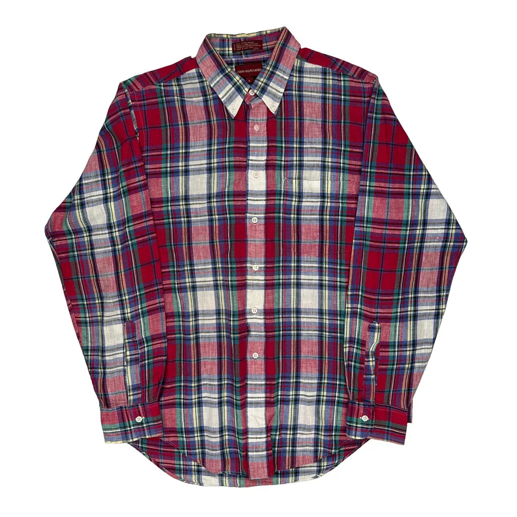 Chaps Ralph Lauren Checked Shirt - Large Multicoloured Cotton Refurbished - Thrifted (note: this is a term often used to describe second- refurbished available on Cerqular