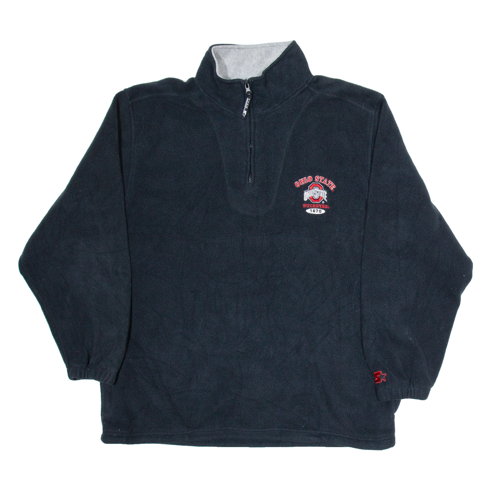 STARTER Ohio State Buckeyes Mens Fleece Black 1/4 Zip Tight Knit XL Refurbished - N/A refurbished available on Cerqular