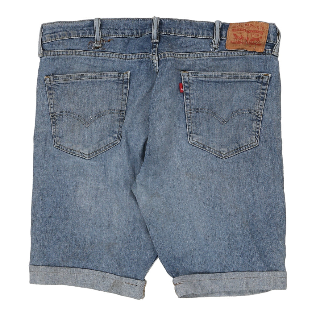 Levis Denim Shorts - 38W 34L Blue Cotton Refurbished - Thrifted (note: this is a term often used to describe second- refurbished available on Cerqular