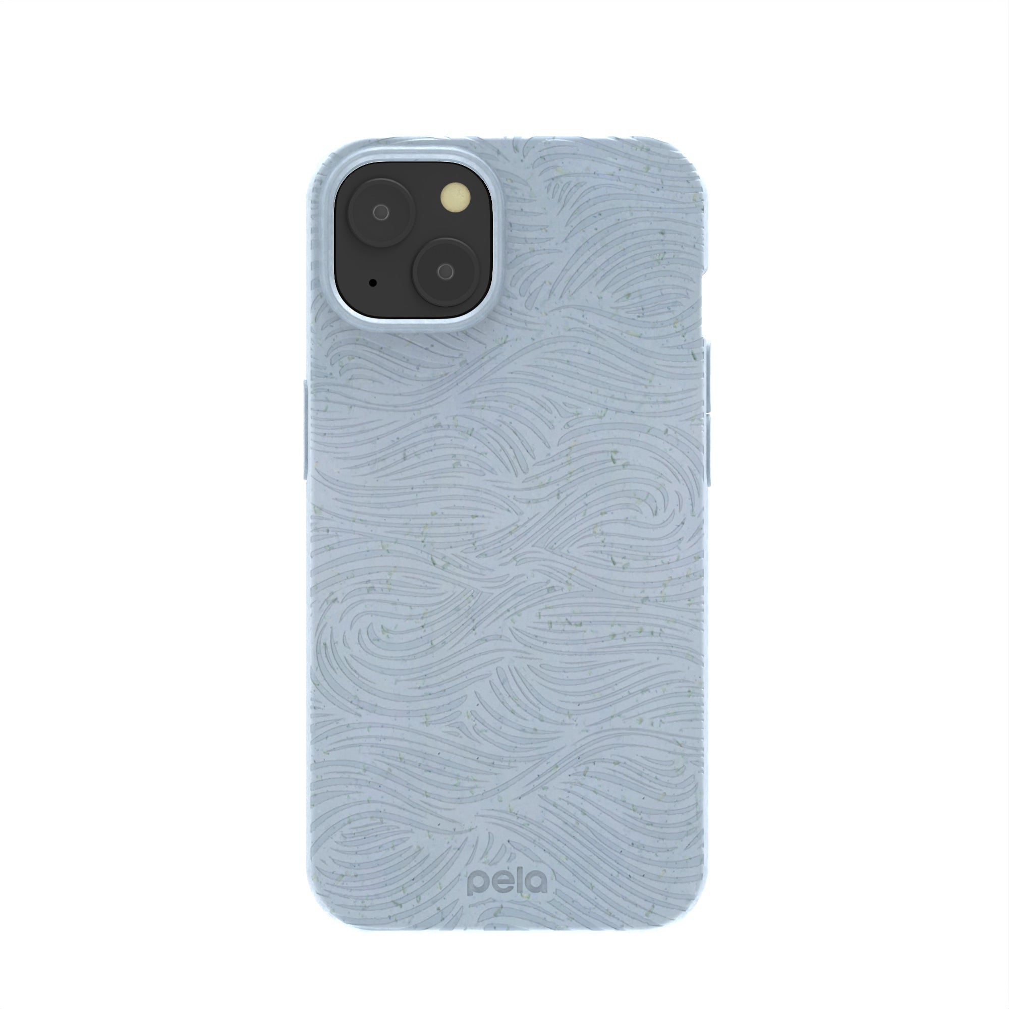 Powder Blue Ebb and Flow iPhone 13 Case Refurbished - Pela Case refurbished available on Cerqular